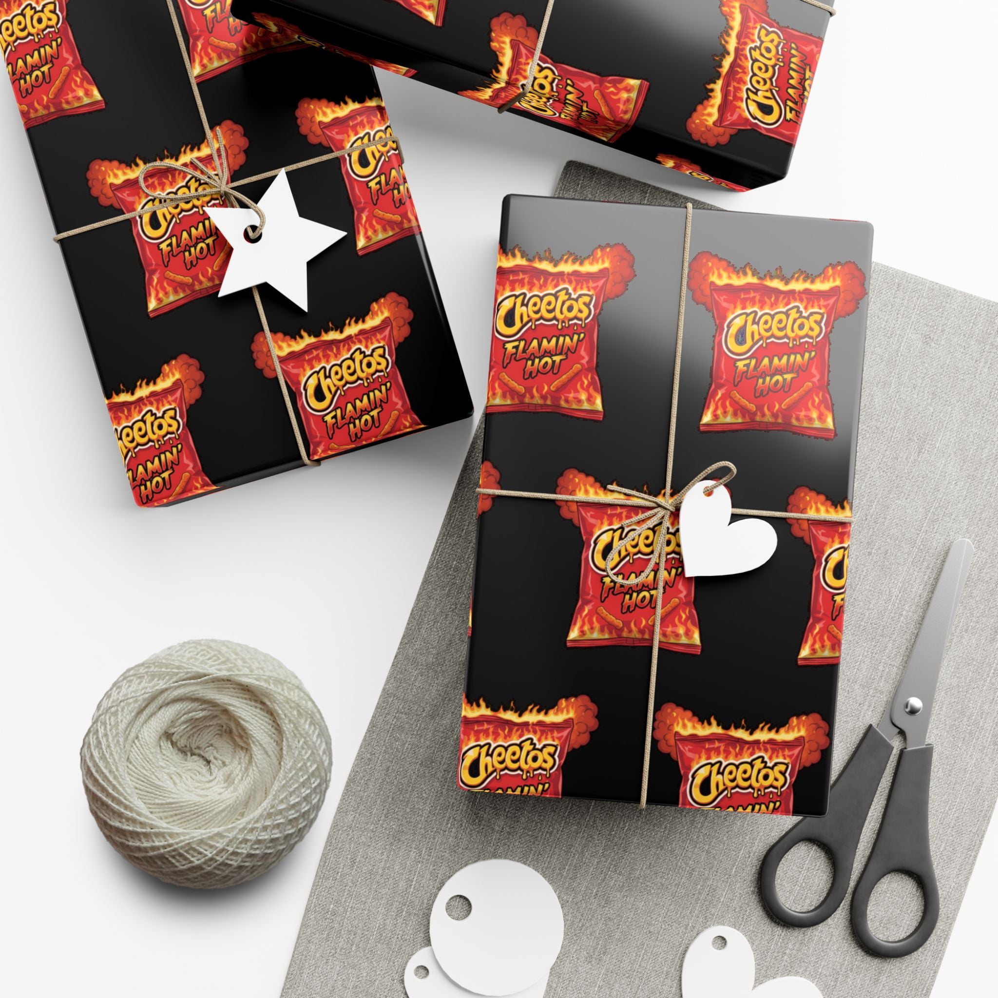 Wrapping Paper, Frito-Lay Hot Cheetos Bag of Chips Gag Gift Funny, Gift Wrap Roll, Chip Lover Gift, Unique Wrapping Paper, Funny Gift Wrap,