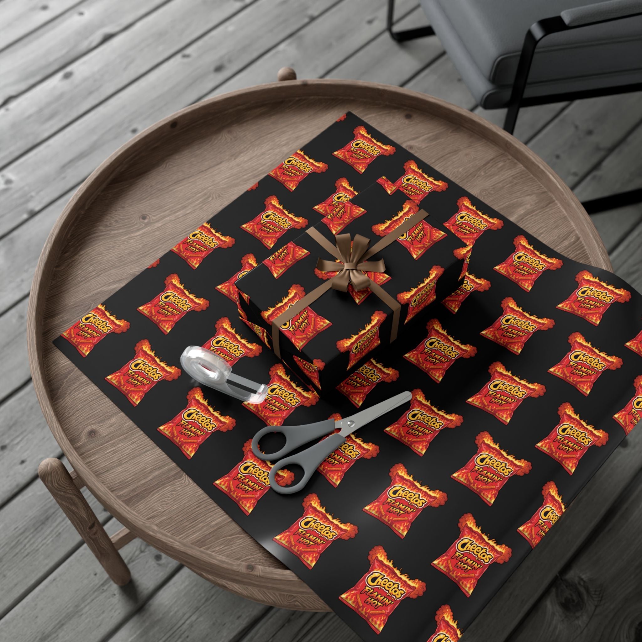 Wrapping Paper, Frito-Lay Hot Cheetos Bag of Chips Gag Gift Funny, Gift Wrap Roll, Chip Lover Gift, Unique Wrapping Paper, Funny Gift Wrap,