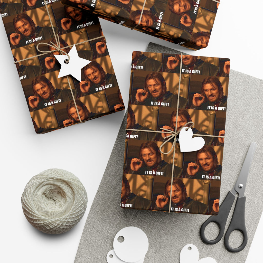 Gift Wrap Papers - Boromir's 'It is a gift' Quote from Lord of the Rings
