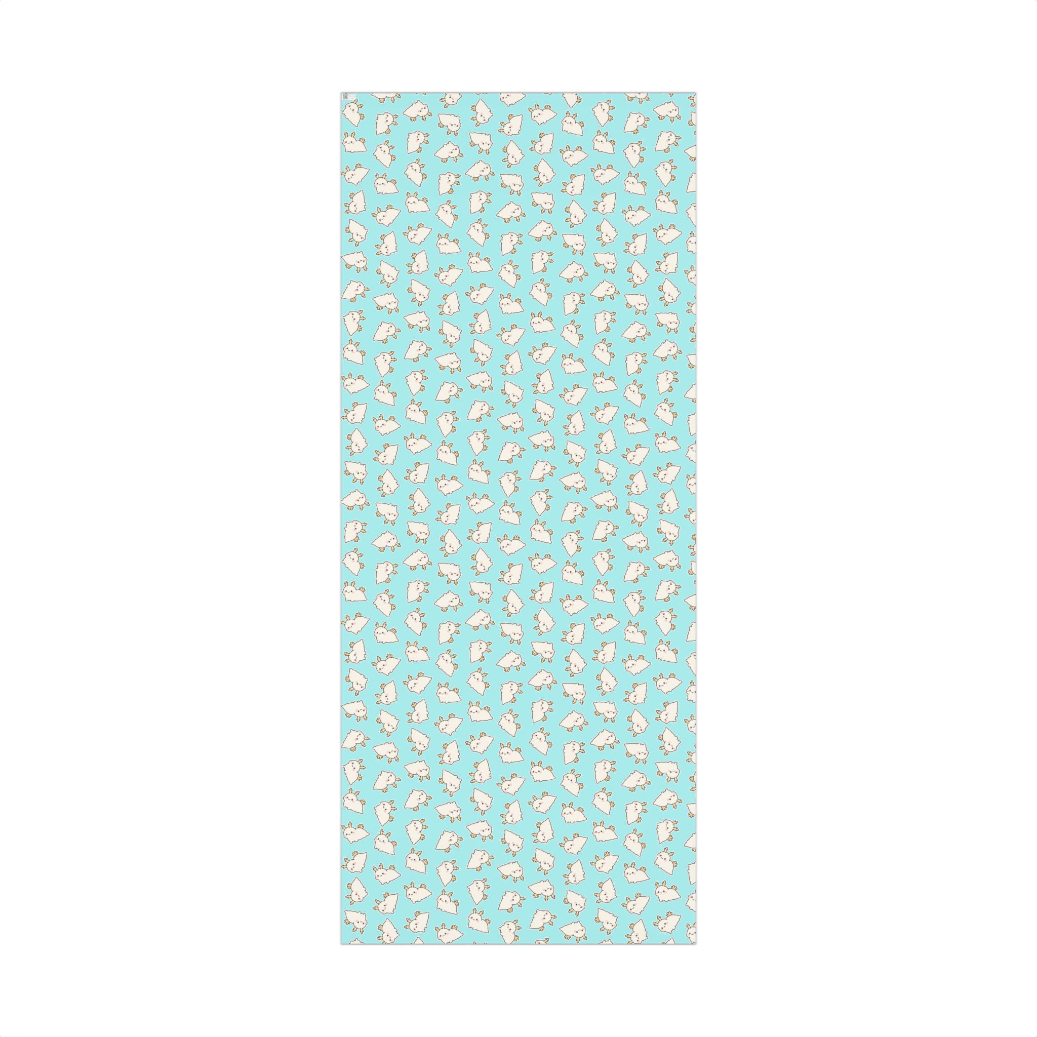 Gift Wrap Papers, Sea Bunny Pattern for Wrapping Gifts, Scrapbooking, Crafts, Cute Kawaii Design, Stationery Set