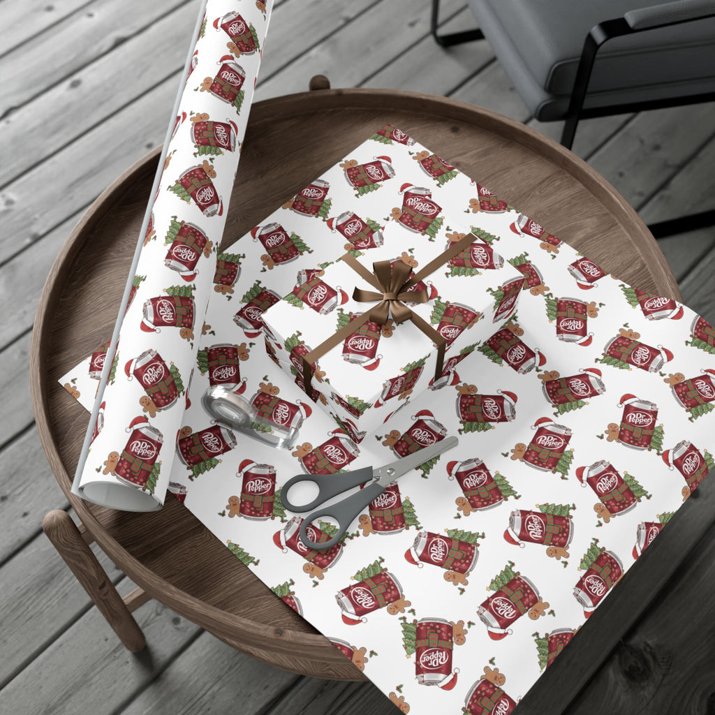 Wrapping Paper, Funny Dr Pepper Christmas Gift Wrap Papers, Holiday Gift Wrap, Unique Christmas Wrap, Christmas Present Soda Pop Texas