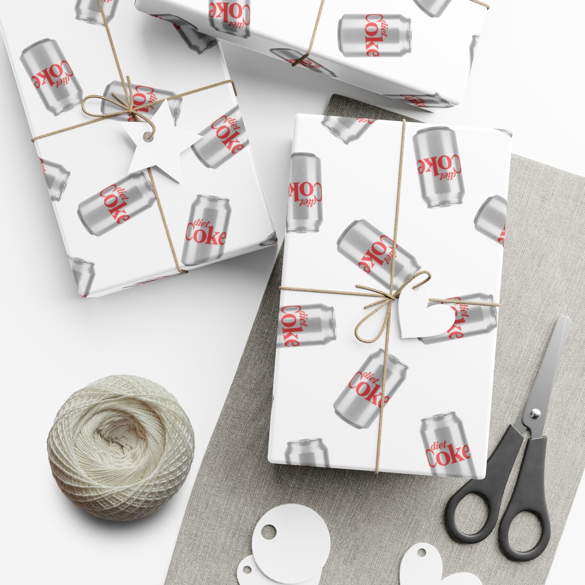 Diet Coke Can Gift Wrap Paper — Soda Can Pattern Wrapping Paper