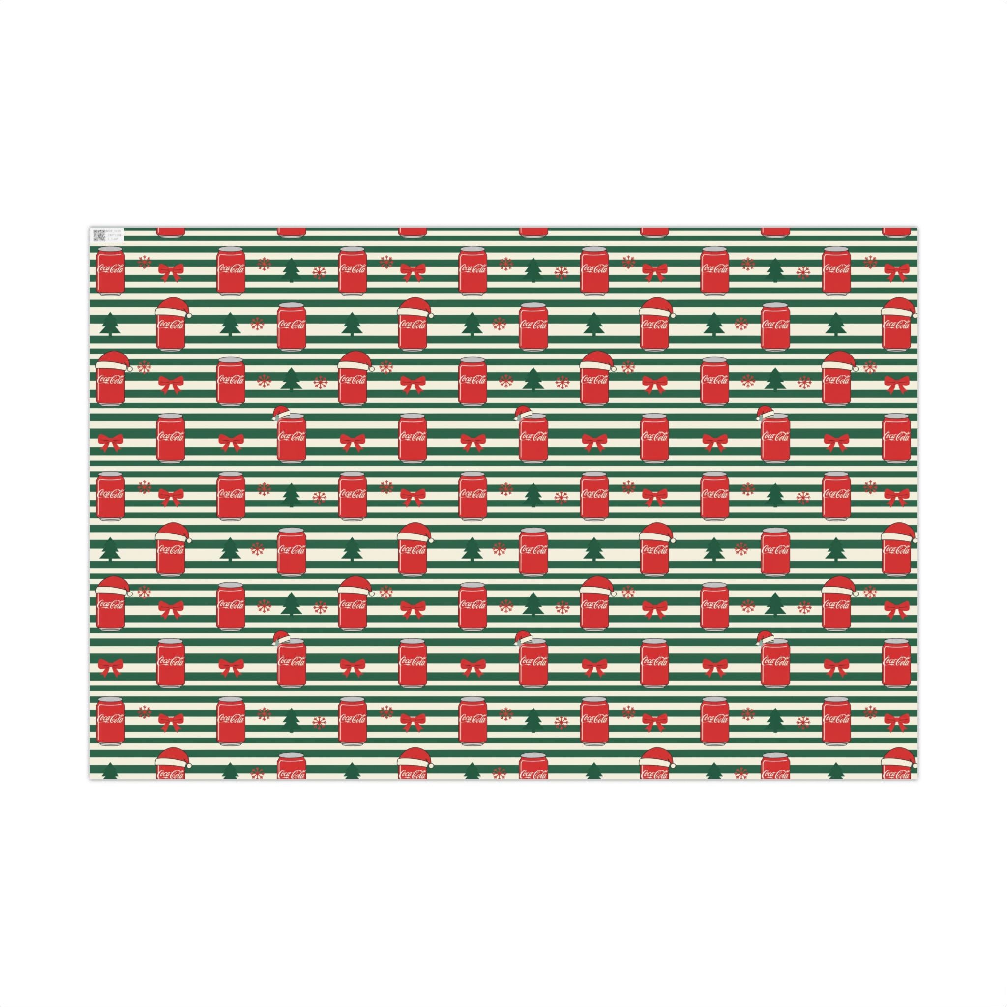 Gift Wrap Papers, Coco Cola Christmas Coke Design - Festive Holiday Wrapping, Xmas Gift Packaging, Red Coca Cola Paper, Seasonal Present