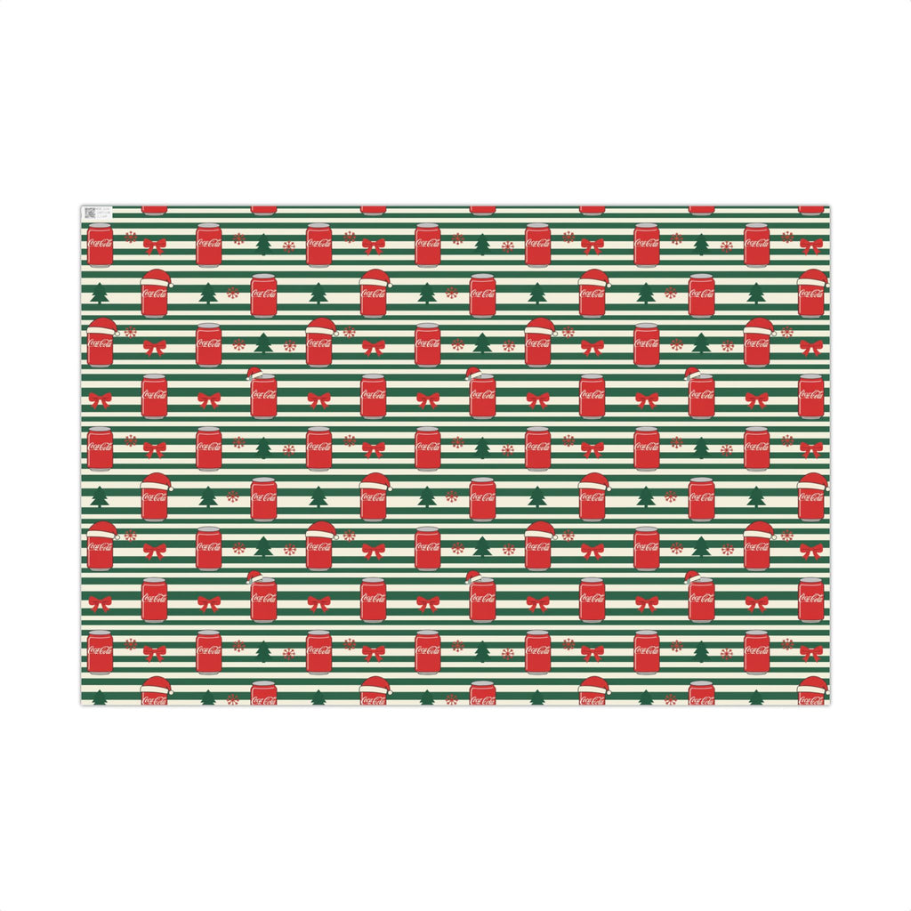 Gift Wrap Papers, Coco Cola Christmas Coke Design - Festive Holiday Wrapping, Xmas Gift Packaging, Red Coca Cola Paper, Seasonal Present