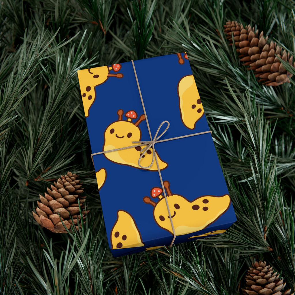 Gift Wrap Papers, Nature Lover Gift, Cute Banana Slug Mushroom Design, Gift Wrap Sheets, Wrapping Paper Roll, Snail Slug Lover Present