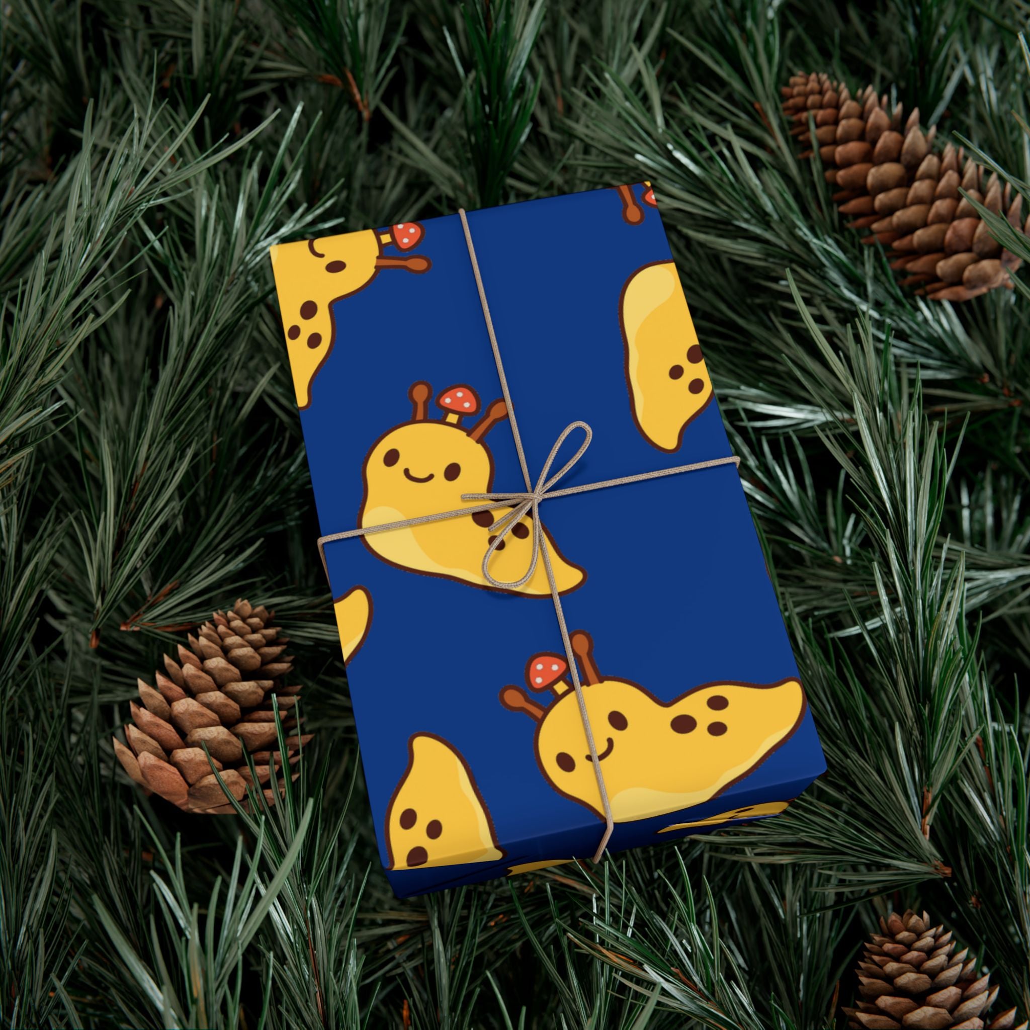 Gift Wrap Papers, Nature Lover Gift, Cute Banana Slug Mushroom Design, Gift Wrap Sheets, Wrapping Paper Roll, Snail Slug Lover Present