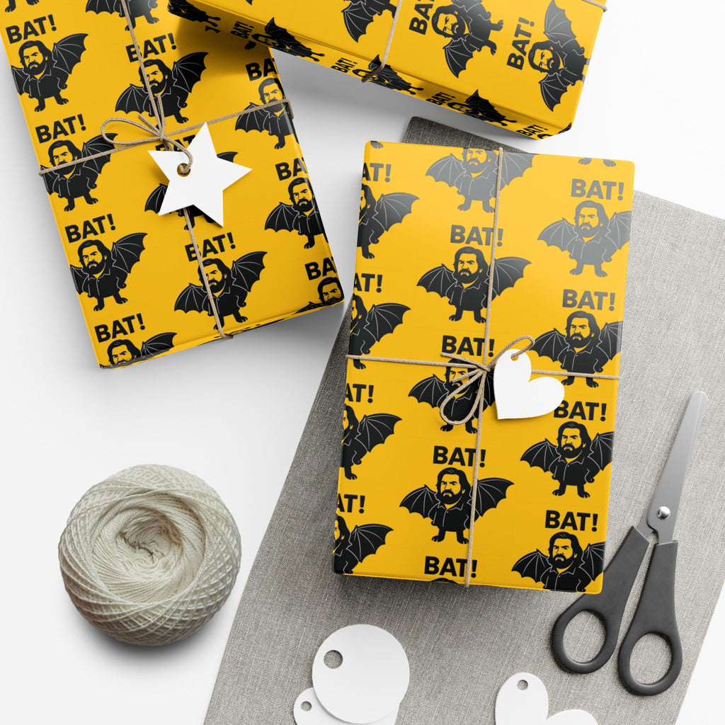 Wrapping Paper, Lazlo What We Do In The Shadows Quote BAT! Gift Wrap Papers, Funny Gift Wrap, Halloween Wrapping Paper, Pop Culture Gift
