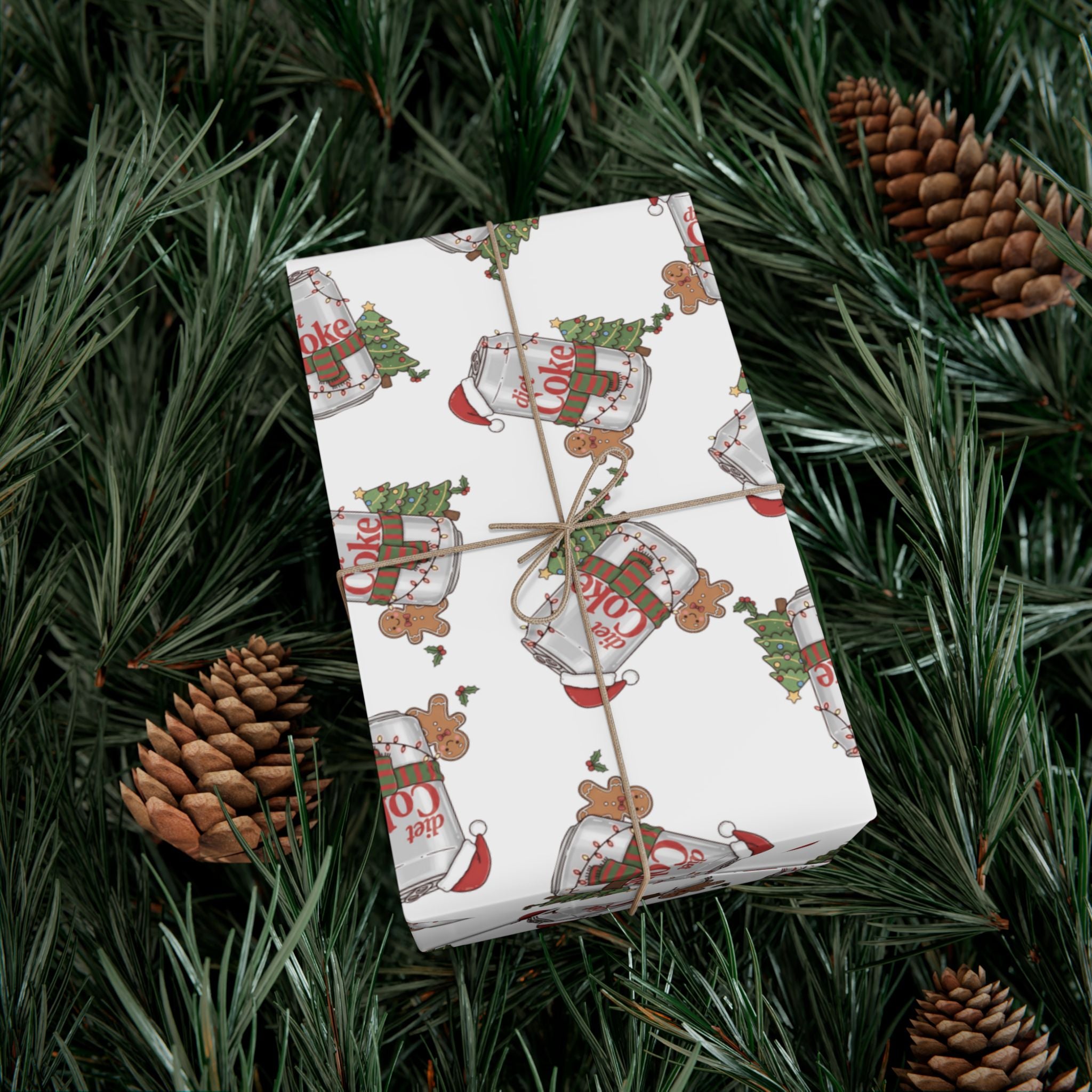 Diet Coke Christmas Wrapping Paper — Festive Soda-Themed Gift Wrap