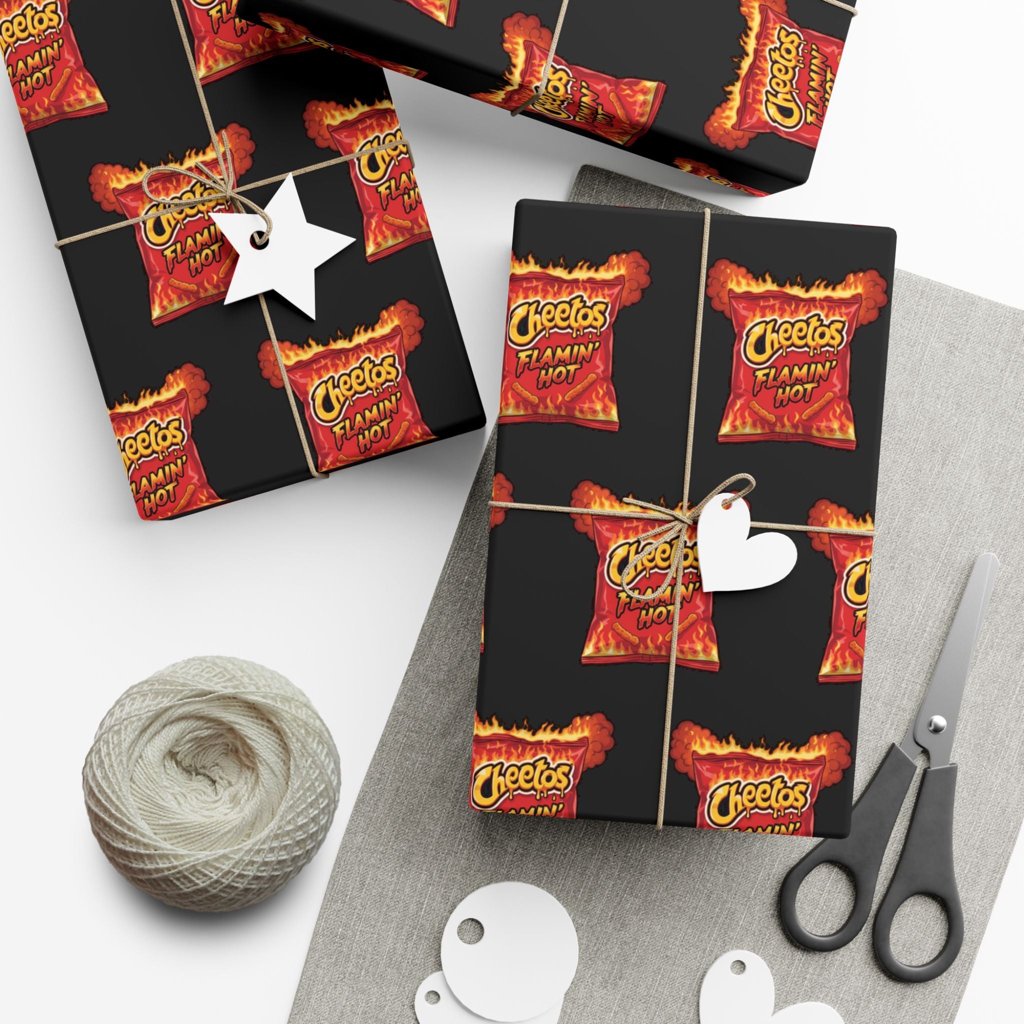 Wrapping Paper, Frito-Lay Hot Cheetos Bag of Chips Gag Gift Funny, Gift Wrap Roll, Chip Lover Gift, Unique Wrapping Paper, Funny Gift Wrap,