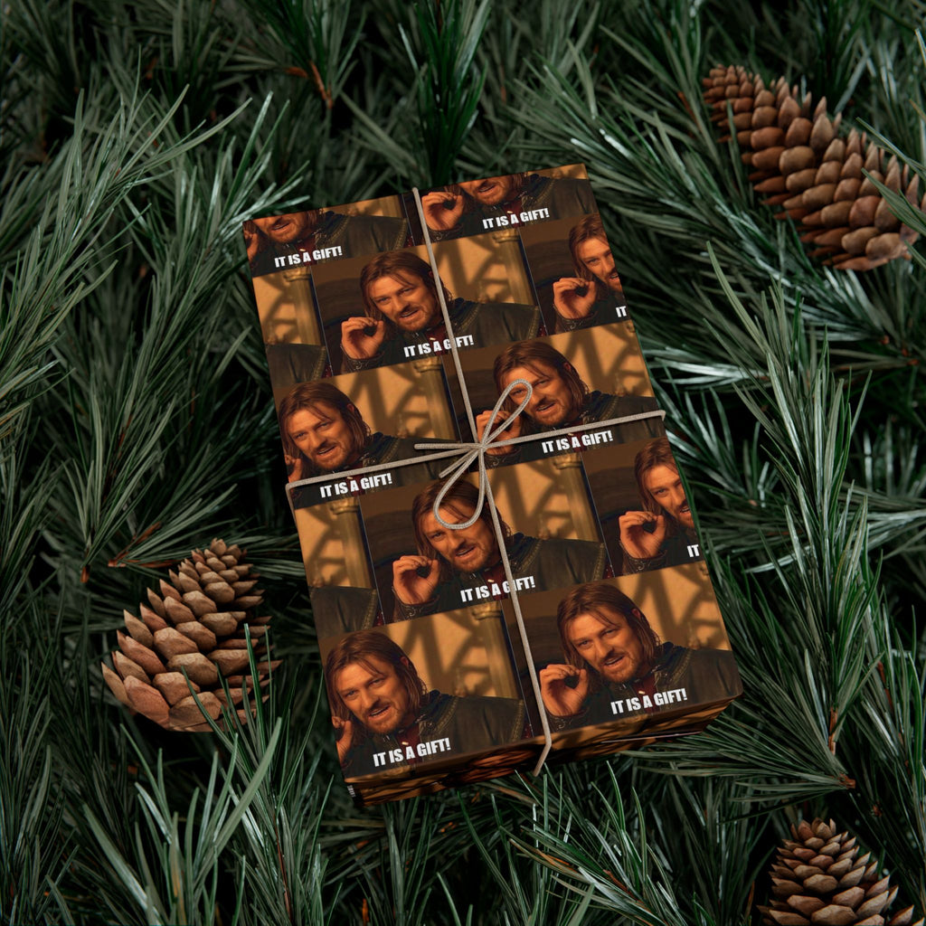 It Is a Gift Wrapping Paper, Boromir Meme Wrapping Paper, LOTR Inspired Gift Wrap | MintWraps