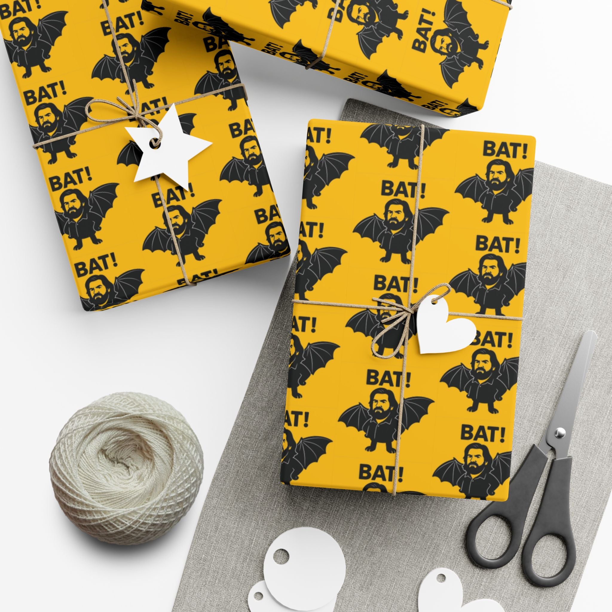 Wrapping Paper, Lazlo What We Do In The Shadows Quote BAT! Gift Wrap Papers, Funny Gift Wrap, Halloween Wrapping Paper, Pop Culture Gift
