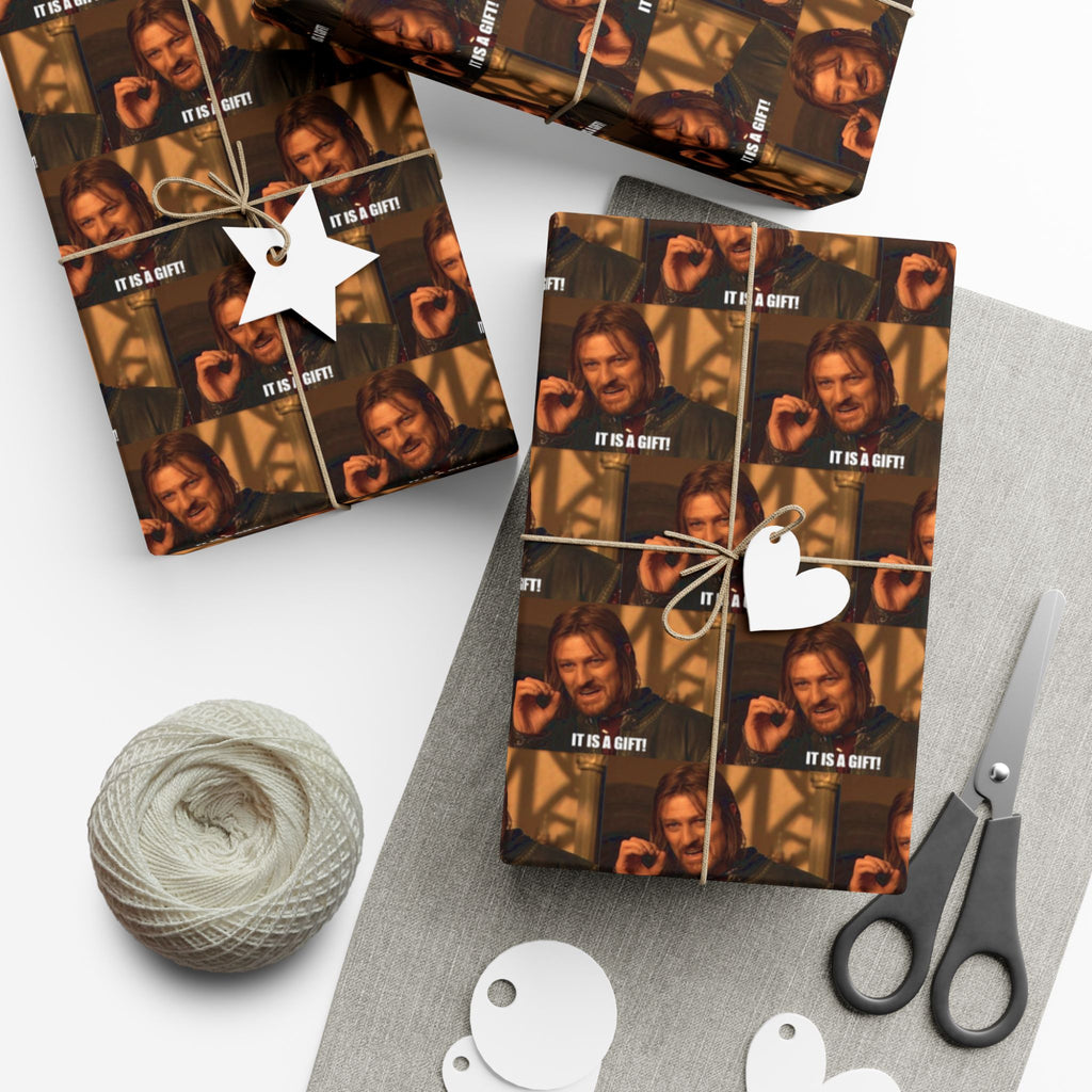 Gift Wrap Papers - Boromir's 'It is a gift' Quote from Lord of the Rings
