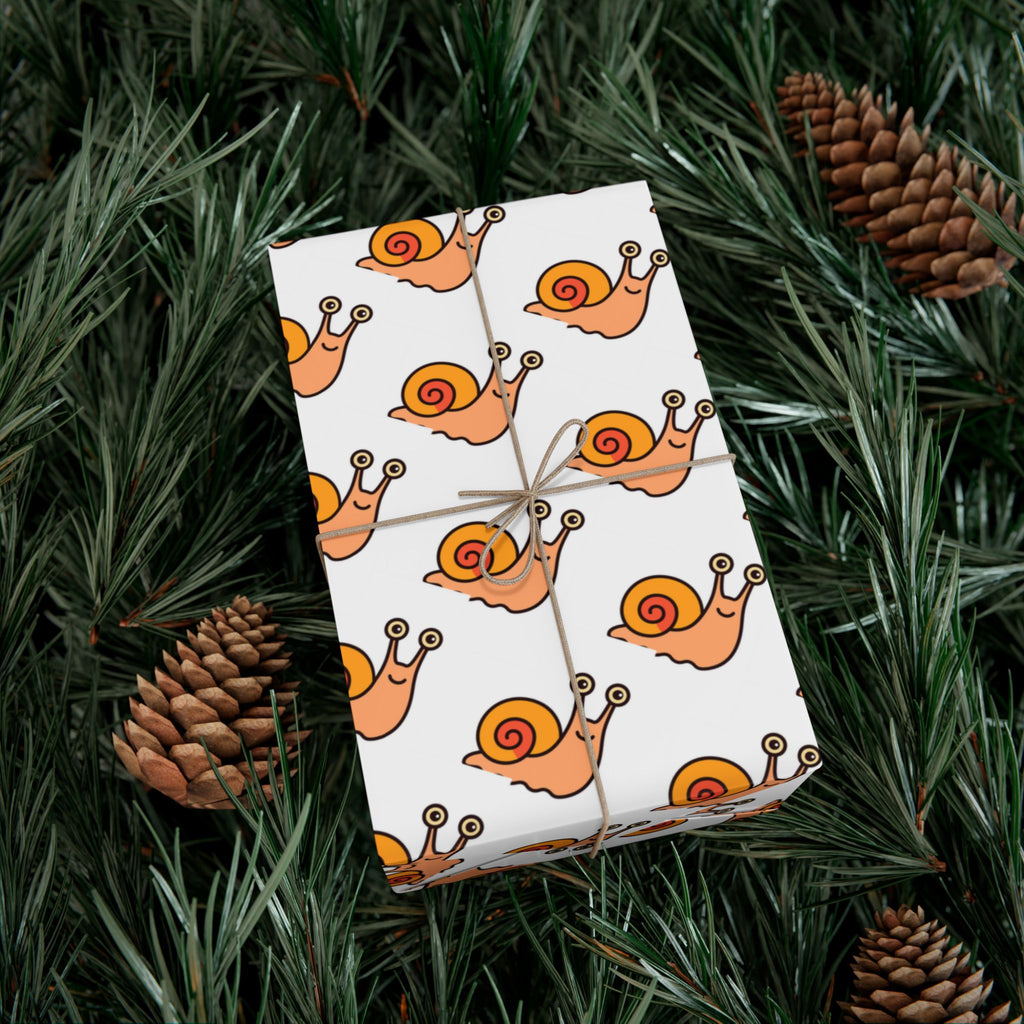 Cute Snail Gift Wrapping Paper, Roll with Cute Snail Design - Perfect for Nature Lovers, Kids' Birthdays, Holidays, Crafting, DIY Projects