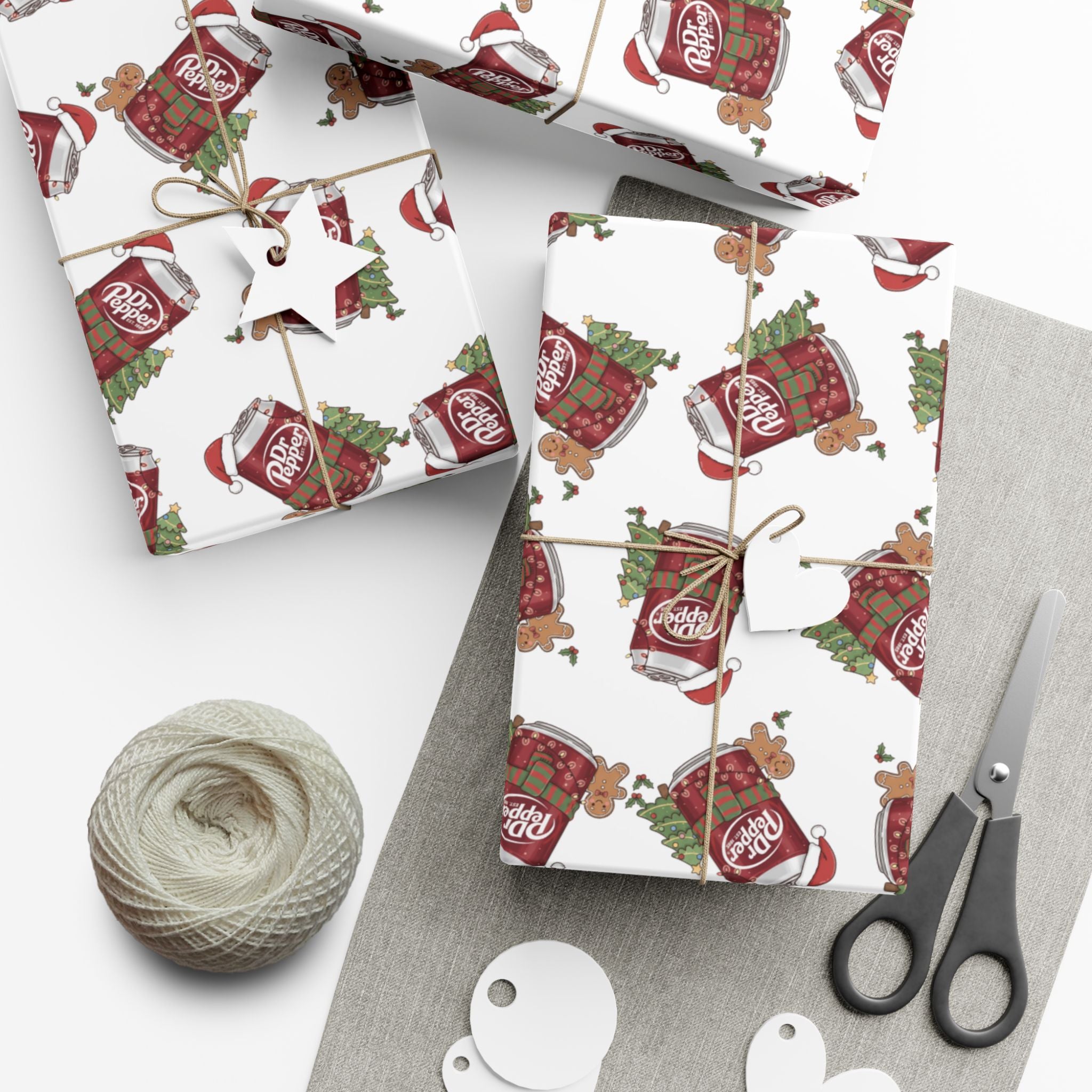 Wrapping Paper, Funny Dr Pepper Christmas Gift Wrap Papers, Holiday Gift Wrap, Unique Christmas Wrap, Christmas Present Soda Pop Texas
