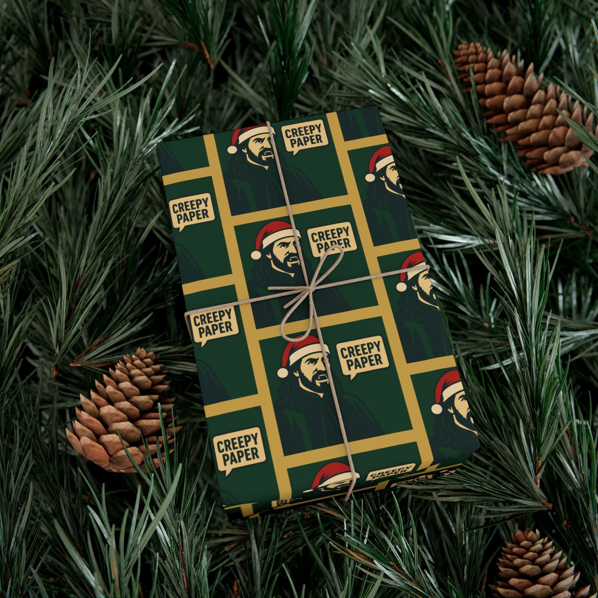 Premium Nandor Creepy Paper Christmas Quote, Gift Wrap Papers Shirt, Santa Hat Design, What We Do in the Shadows Funny Cute Show Fan Movie