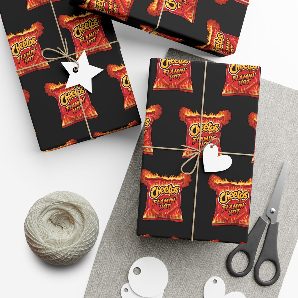Wrapping Paper, Frito-Lay Hot Cheetos Bag of Chips Gag Gift Funny, Gift Wrap Roll, Chip Lover Gift, Unique Wrapping Paper, Funny Gift Wrap,