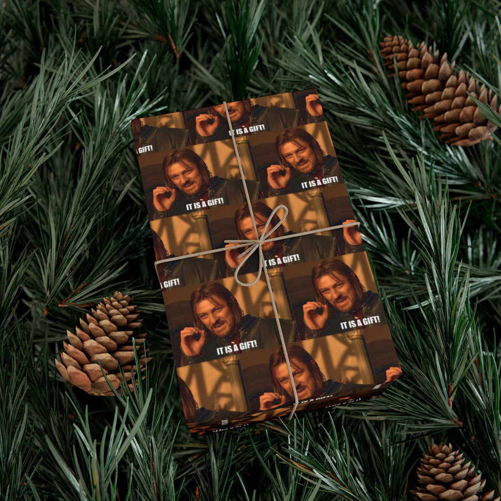 Gift Wrap Papers - Boromir's 'It is a gift' Quote from Lord of the Rings