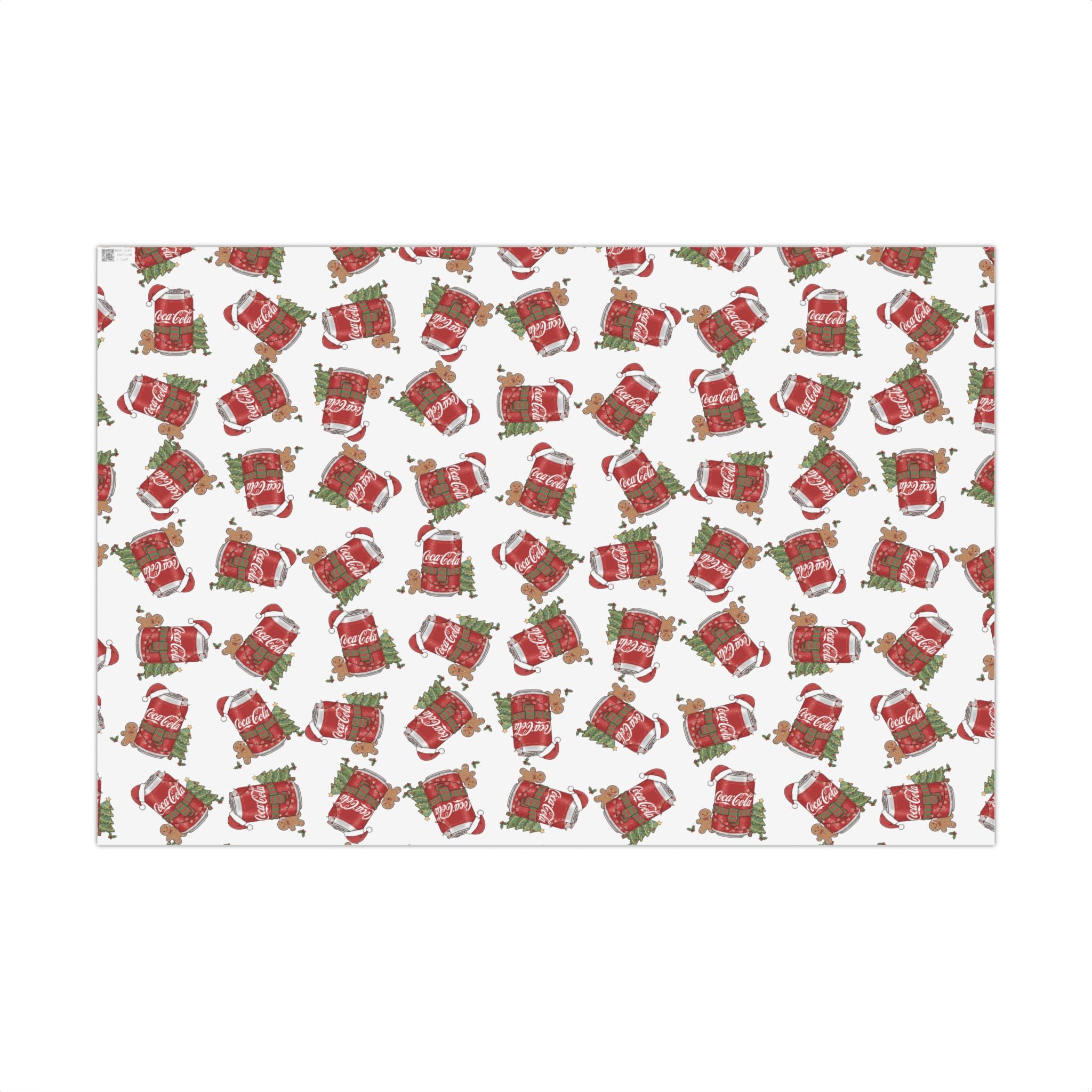 Coca Cola Christmas Wrapping Paper, Holiday Gift Wrap, Festive Xmas Gift Wrap, Coca Cola Pop Soda Paper, Funny Cute Wrapping Paper