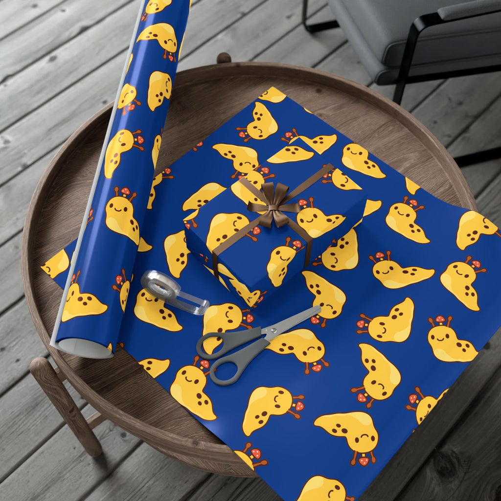 Gift Wrap Papers, Nature Lover Gift, Cute Banana Slug Mushroom Design, Gift Wrap Sheets, Wrapping Paper Roll, Snail Slug Lover Present