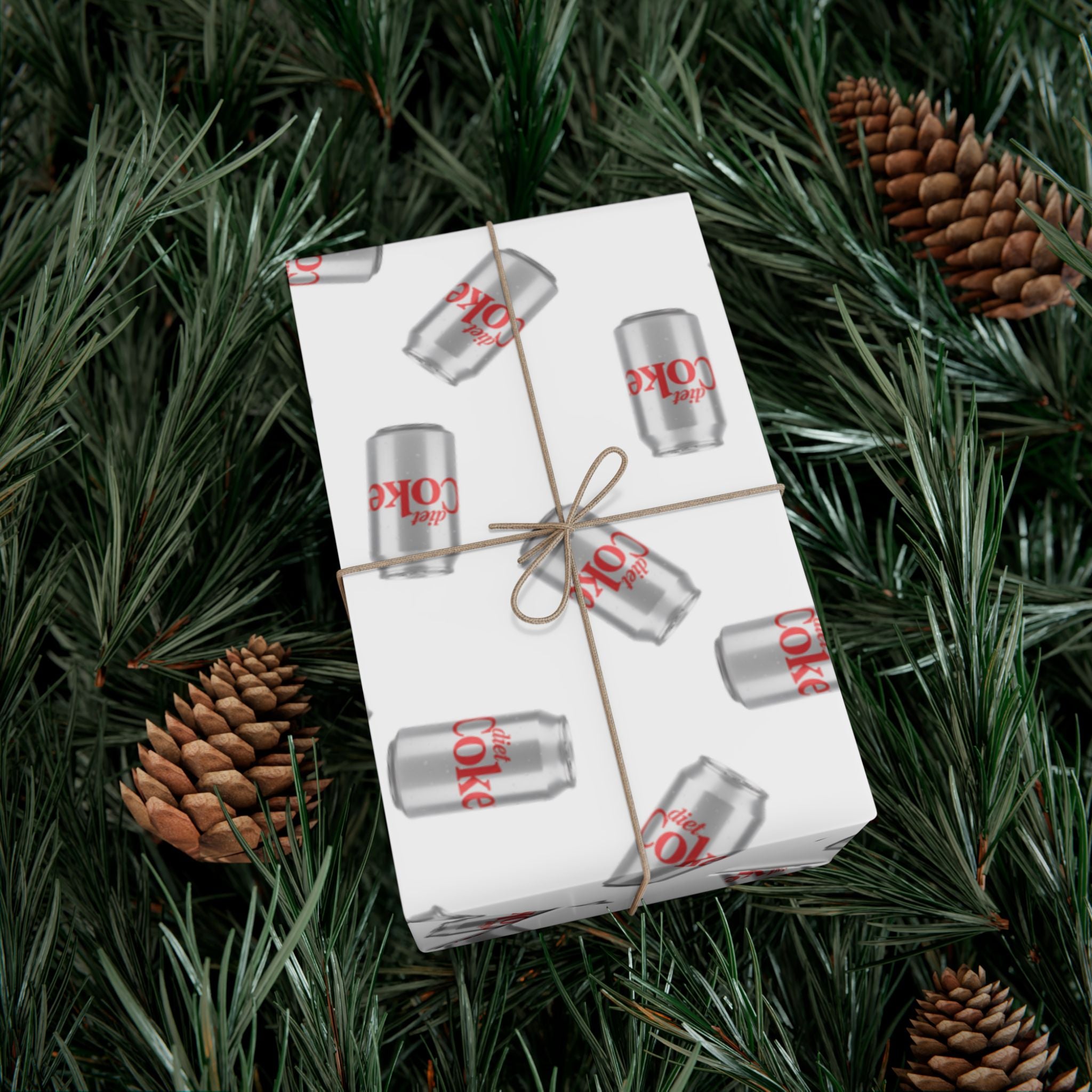 Diet Coke Can Gift Wrap Paper — Soda Can Pattern Wrapping Paper