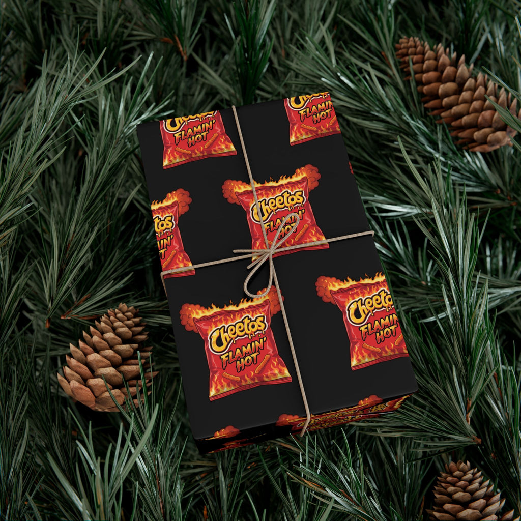 Wrapping Paper, Frito-Lay Hot Cheetos Bag of Chips Gag Gift Funny, Gift Wrap Roll, Chip Lover Gift, Unique Wrapping Paper, Funny Gift Wrap,