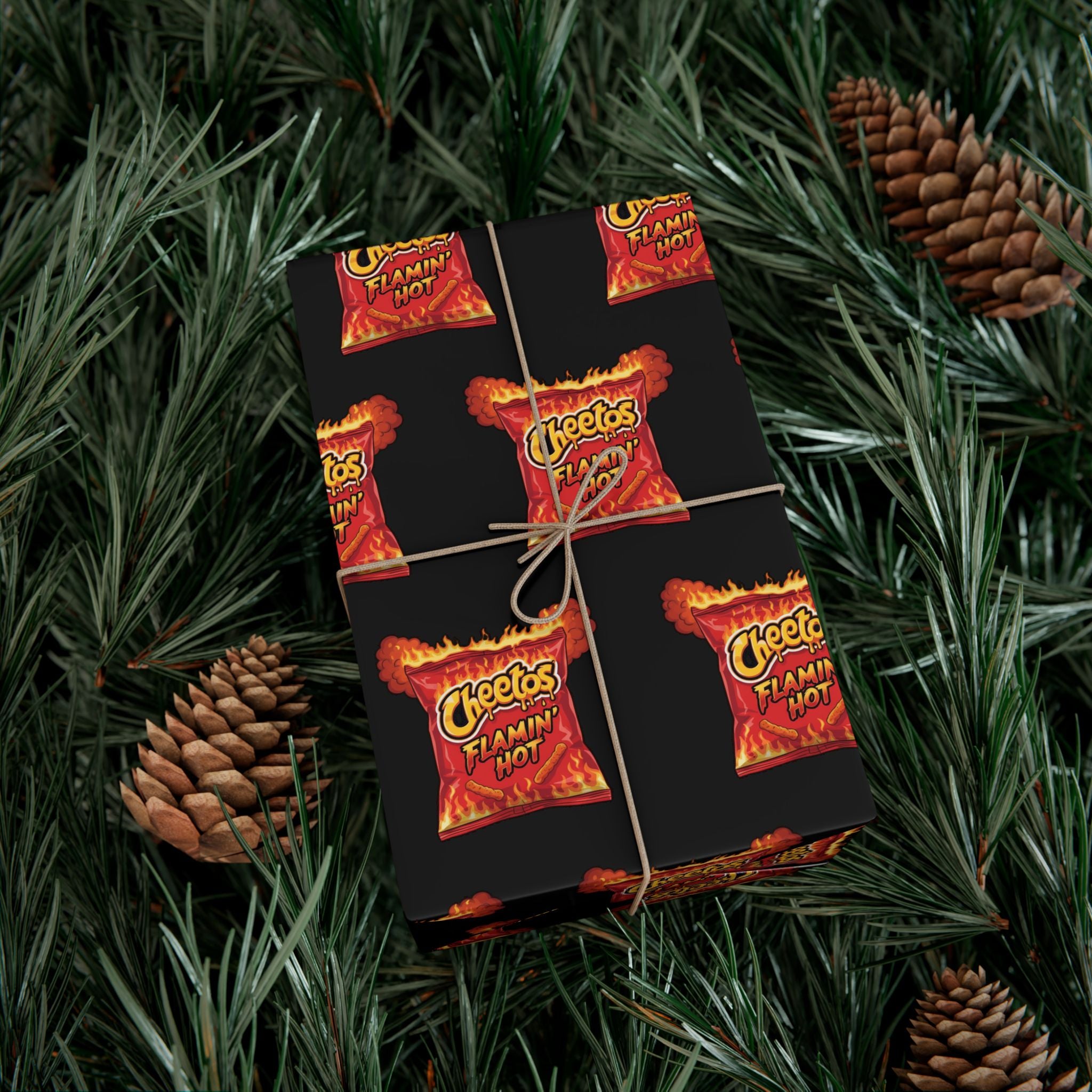 Wrapping Paper, Frito-Lay Hot Cheetos Bag of Chips Gag Gift Funny, Gift Wrap Roll, Chip Lover Gift, Unique Wrapping Paper, Funny Gift Wrap,