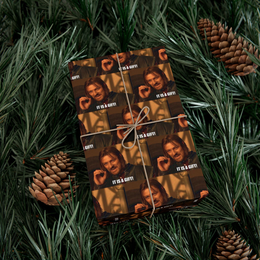 Gift Wrap Papers - Boromir's 'It is a gift' Quote from Lord of the Rings