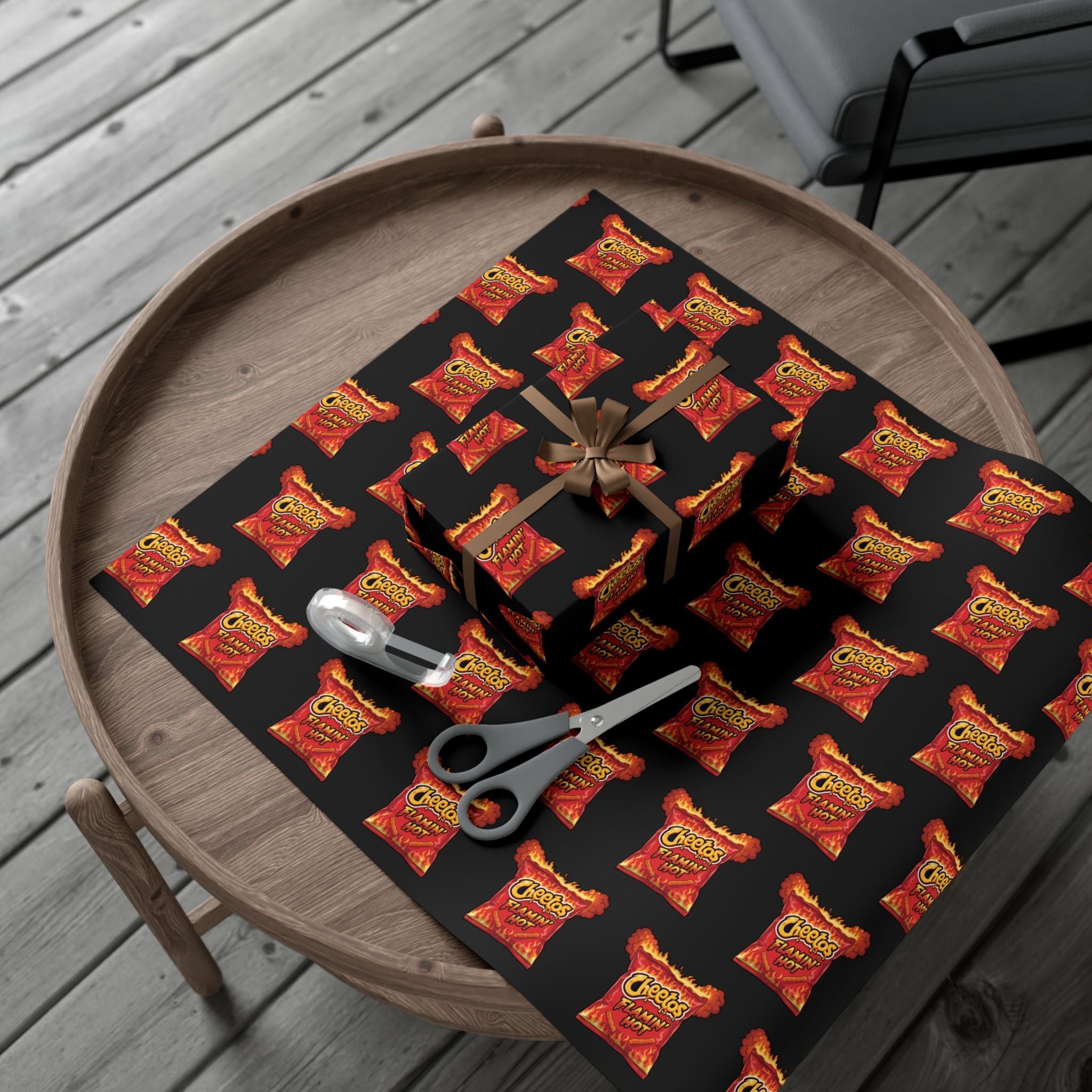 Wrapping Paper, Frito-Lay Hot Cheetos Bag of Chips Gag Gift Funny, Gift Wrap Roll, Chip Lover Gift, Unique Wrapping Paper, Funny Gift Wrap,