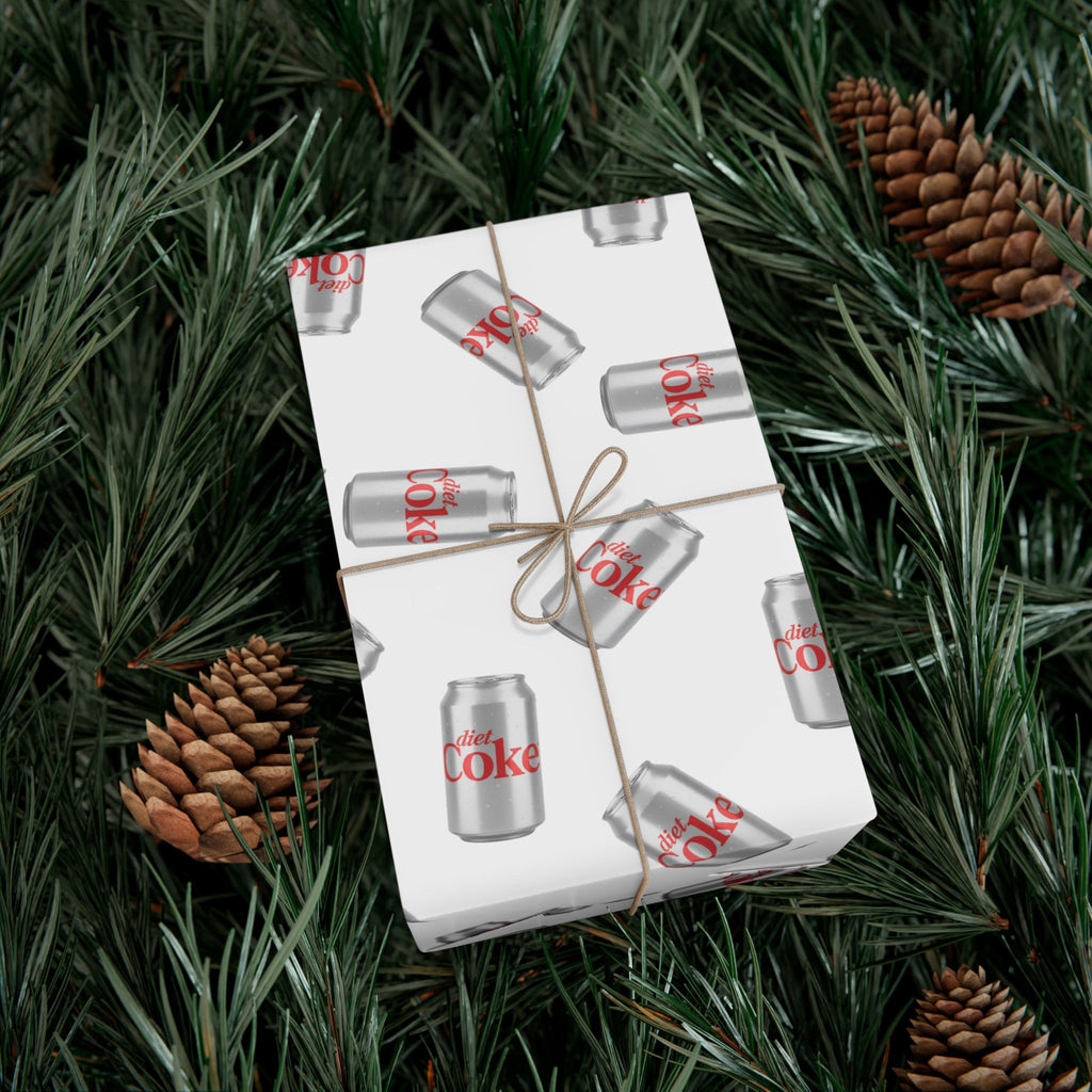 Diet Coke Can Gift Wrap Paper — Soda Can Pattern Wrapping Paper