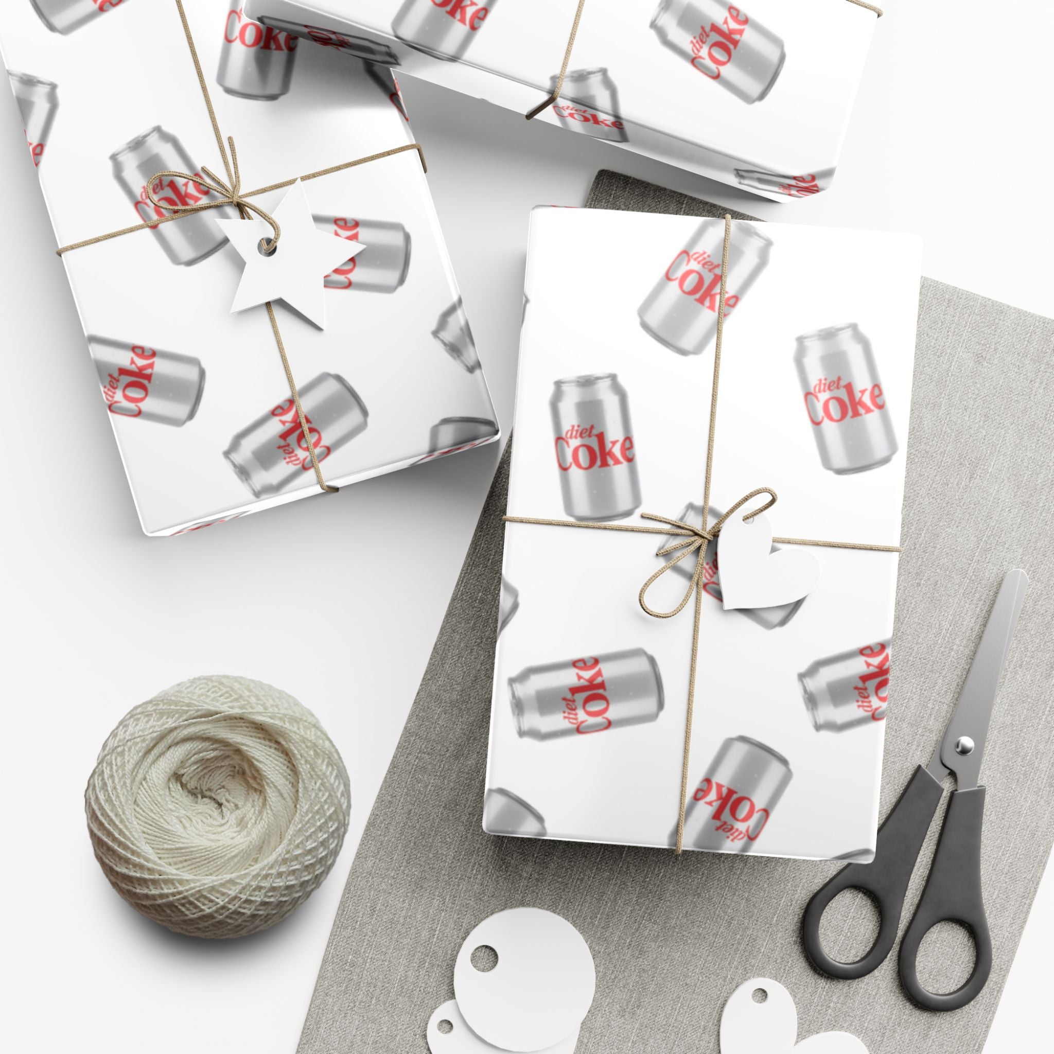 Diet Coke Can Gift Wrap Paper — Soda Can Pattern Wrapping Paper
