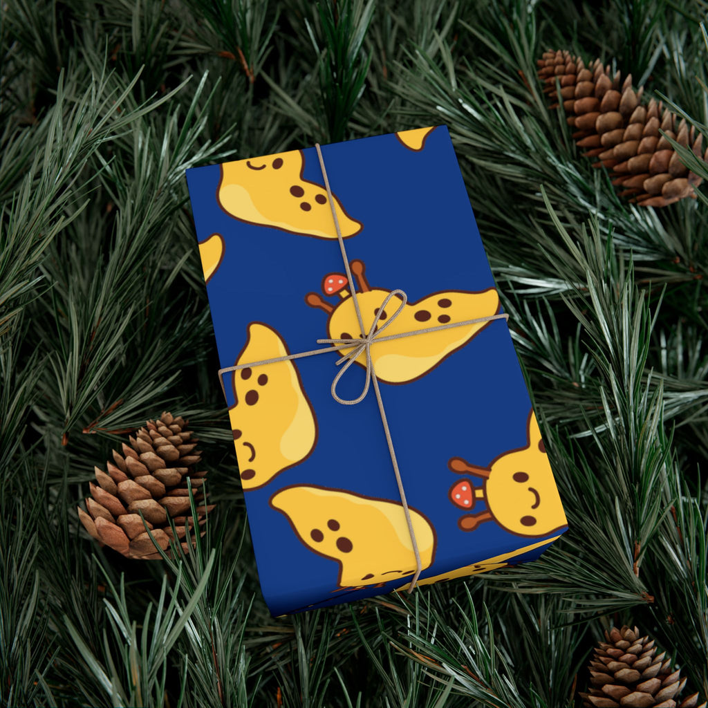 Gift Wrap Papers, Nature Lover Gift, Cute Banana Slug Mushroom Design, Gift Wrap Sheets, Wrapping Paper Roll, Snail Slug Lover Present