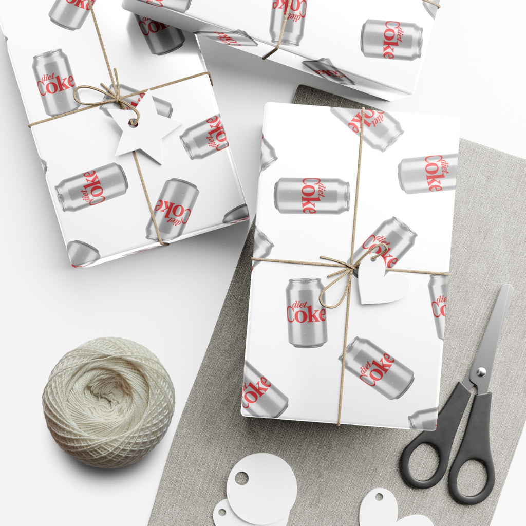 Diet Coke Can Gift Wrap Paper — Soda Can Pattern Wrapping Paper