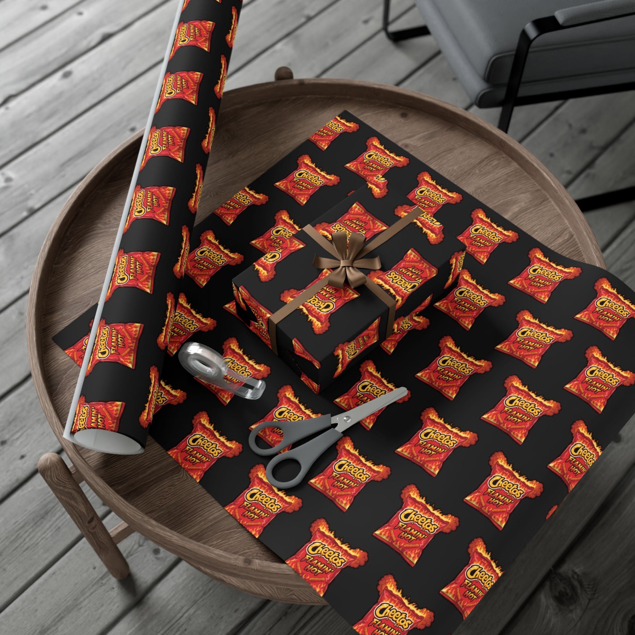 Wrapping Paper, Frito-Lay Hot Cheetos Bag of Chips Gag Gift Funny, Gift Wrap Roll, Chip Lover Gift, Unique Wrapping Paper, Funny Gift Wrap,