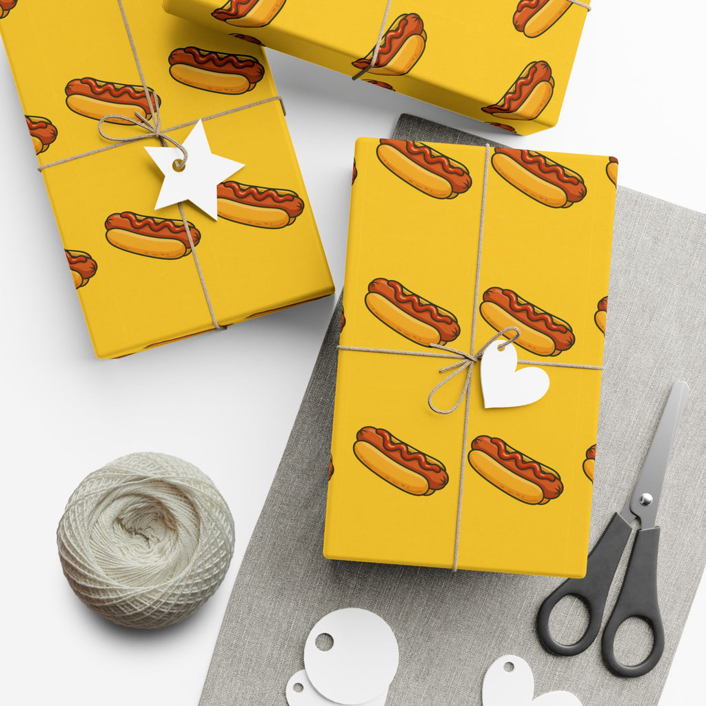Wrapping Paper, Glizzy Funny Gag Gift Hot Dogs, Hot Dog Lover Birthday Gift, Gift Wrap Accessories, Gift Packaging Supplies, Party Supply