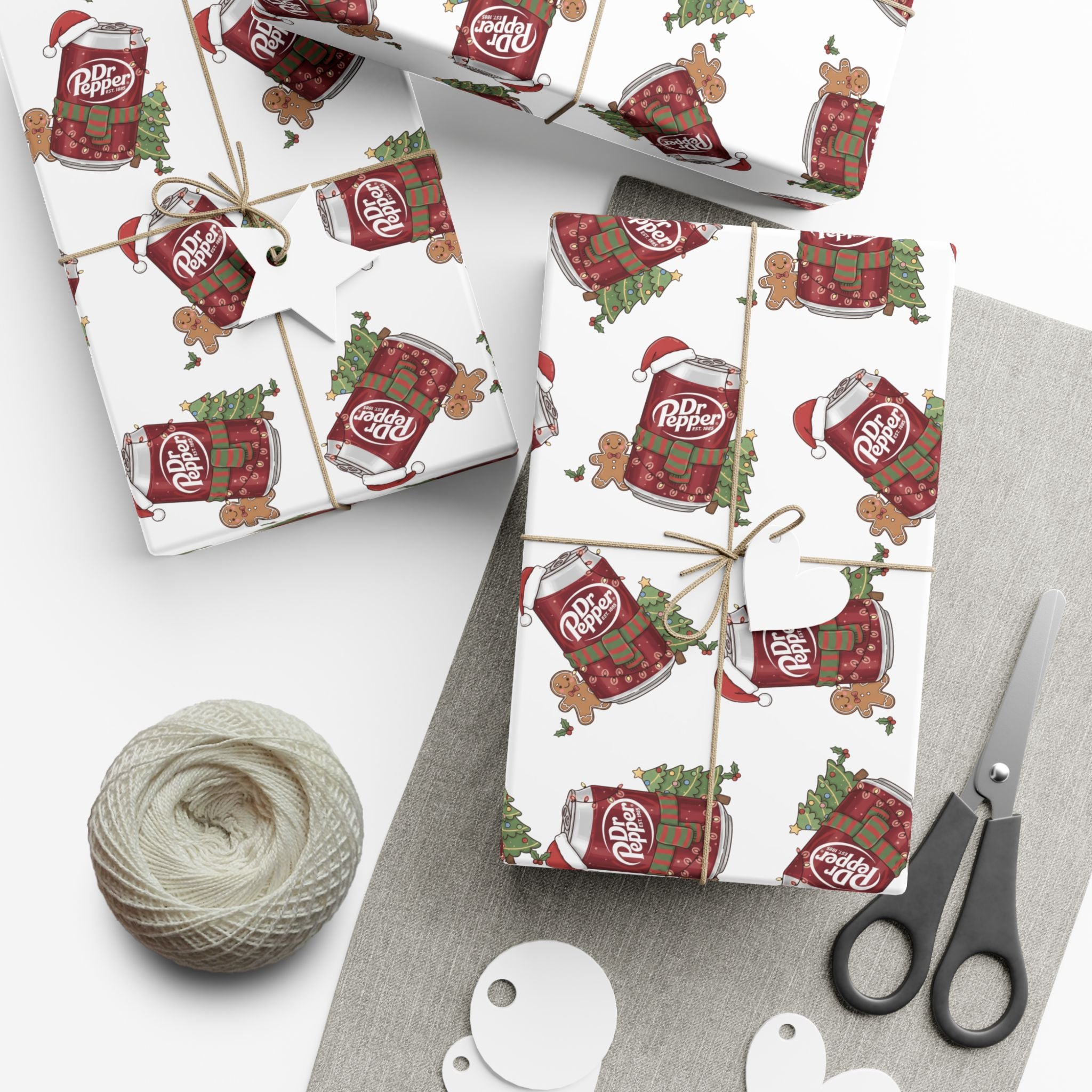 Wrapping Paper, Funny Dr Pepper Christmas Gift Wrap Papers, Holiday Gift Wrap, Unique Christmas Wrap, Christmas Present Soda Pop Texas