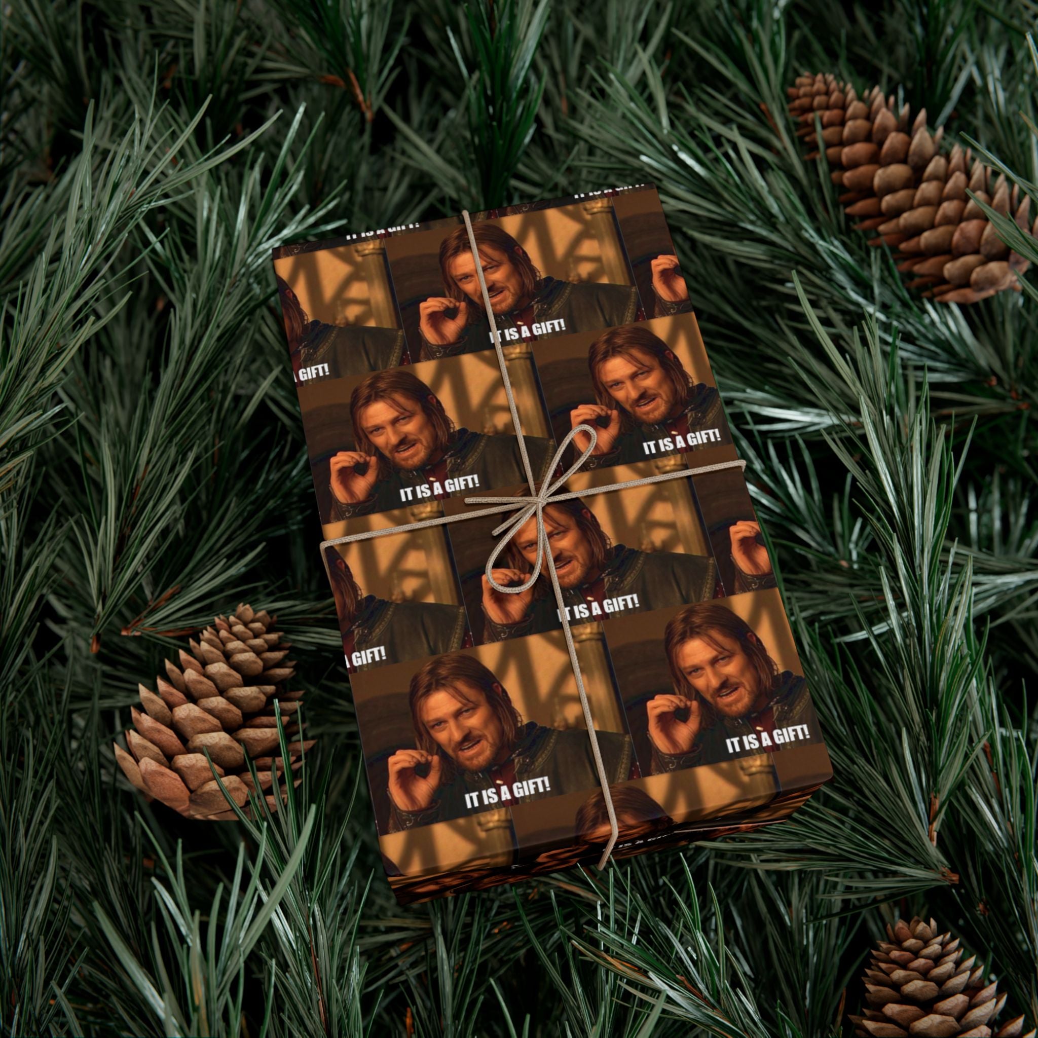 Gift Wrap Papers - Boromir's 'It is a gift' Quote from Lord of the Rings