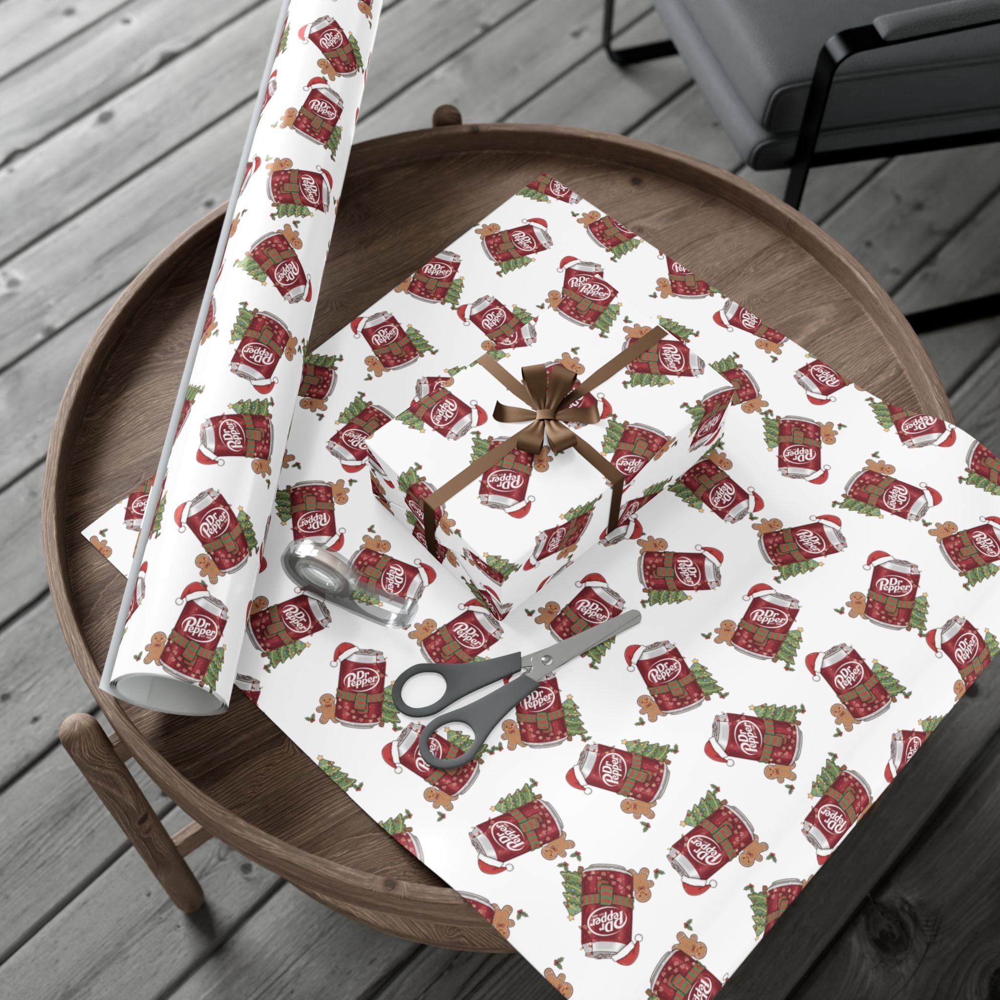 Wrapping Paper, Funny Dr Pepper Christmas Gift Wrap Papers, Holiday Gift Wrap, Unique Christmas Wrap, Christmas Present Soda Pop Texas