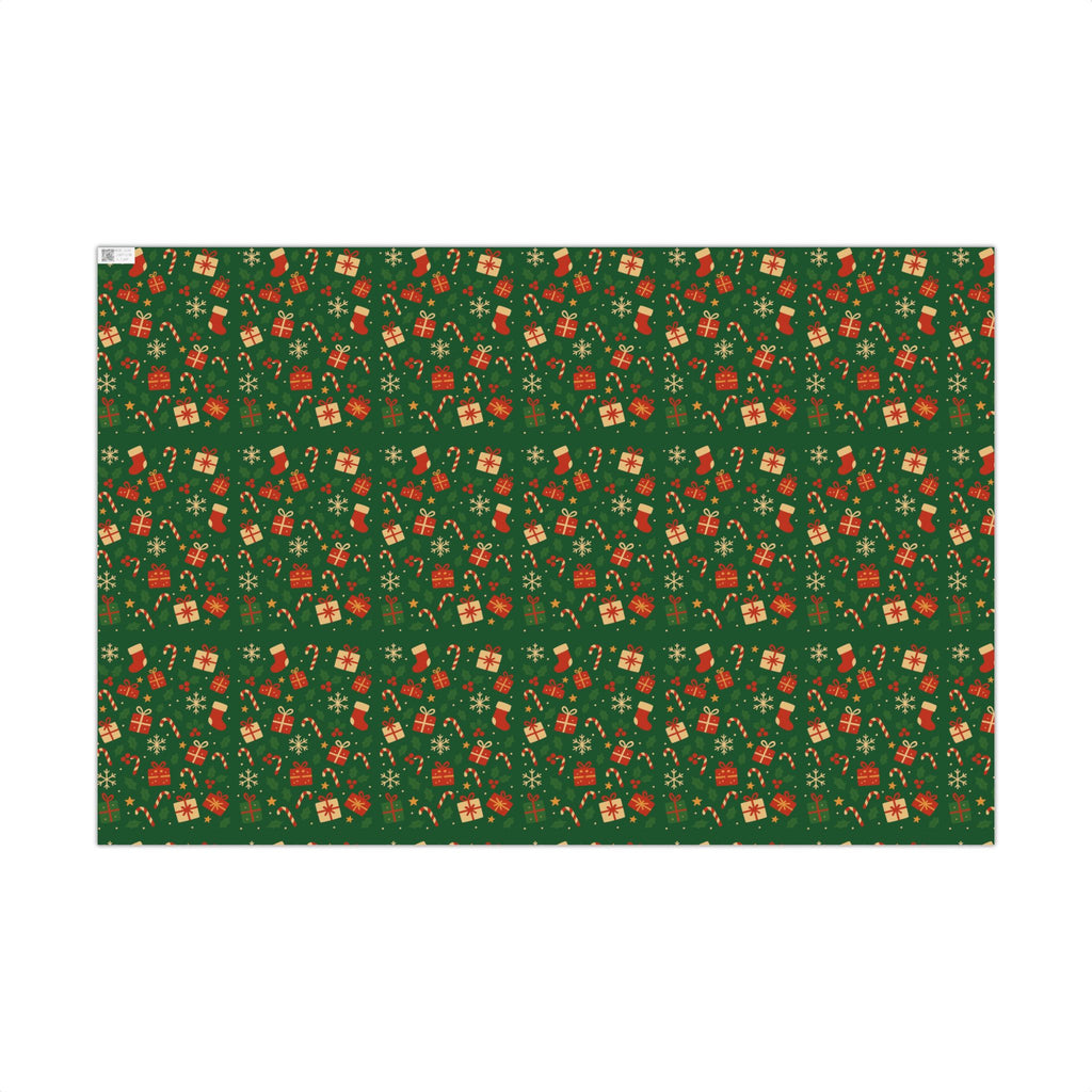 Christmas Gift Wrap Papers, Premium Cute Emblem Holiday Design, Wrapping Sheets, Xmas Packaging, Festive Gift Giving Supplies