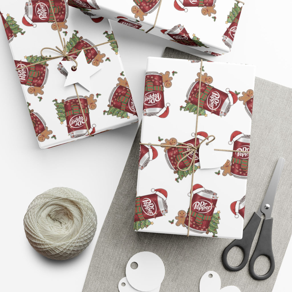 Wrapping Paper, Funny Dr Pepper Christmas Gift Wrap Papers, Holiday Gift Wrap, Unique Christmas Wrap, Christmas Present Soda Pop Texas