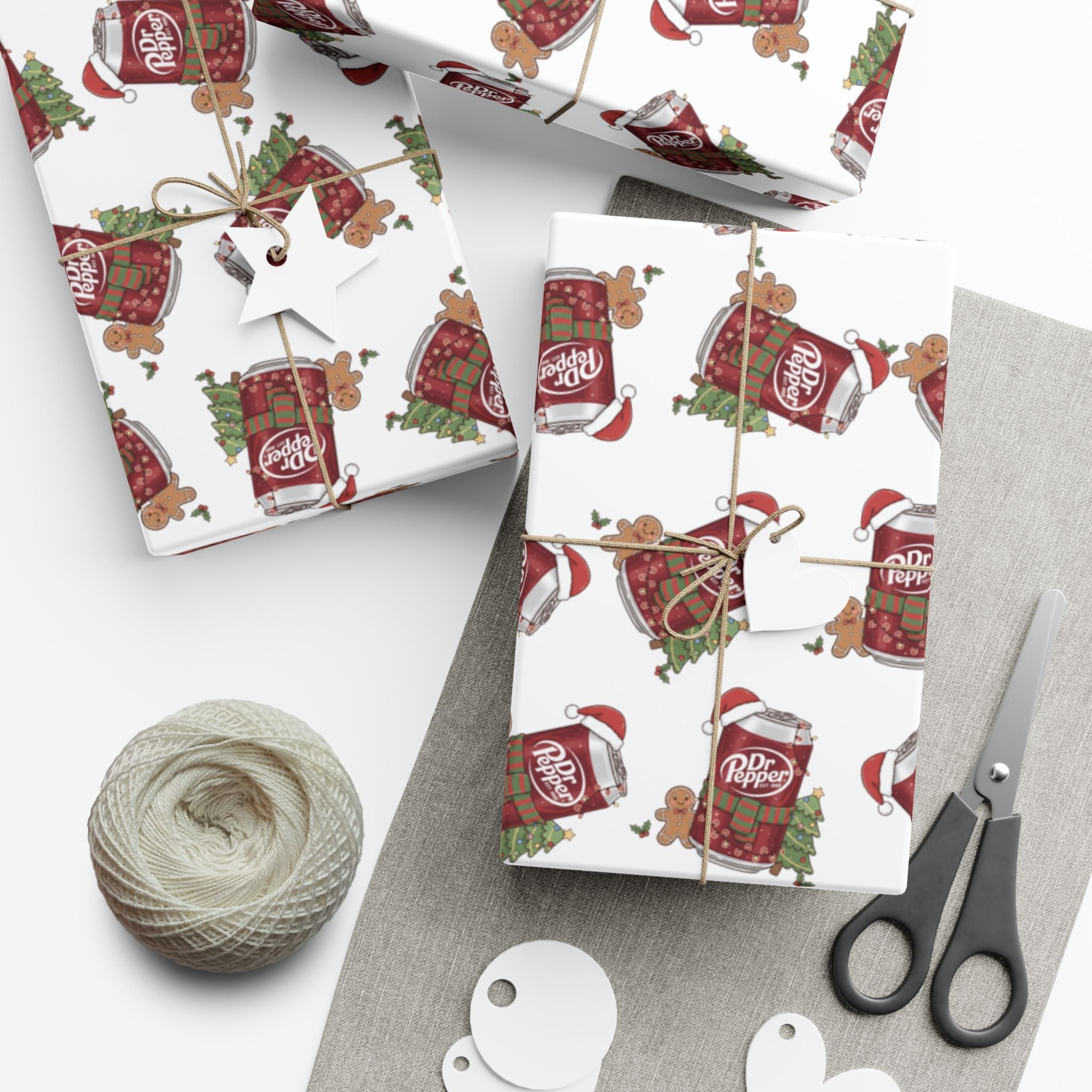 Wrapping Paper, Funny Dr Pepper Christmas Gift Wrap Papers, Holiday Gift Wrap, Unique Christmas Wrap, Christmas Present Soda Pop Texas
