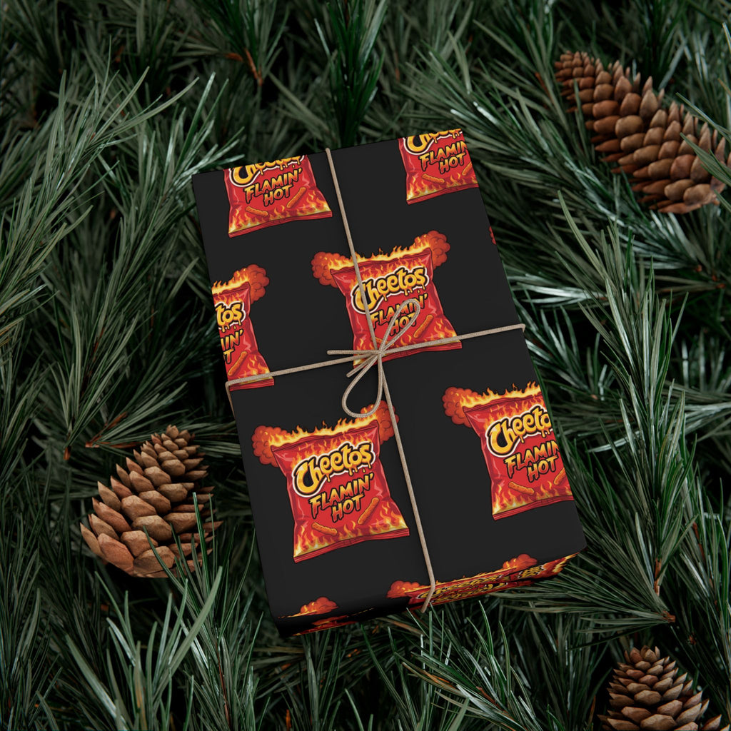 Wrapping Paper, Frito-Lay Hot Cheetos Bag of Chips Gag Gift Funny, Gift Wrap Roll, Chip Lover Gift, Unique Wrapping Paper, Funny Gift Wrap,