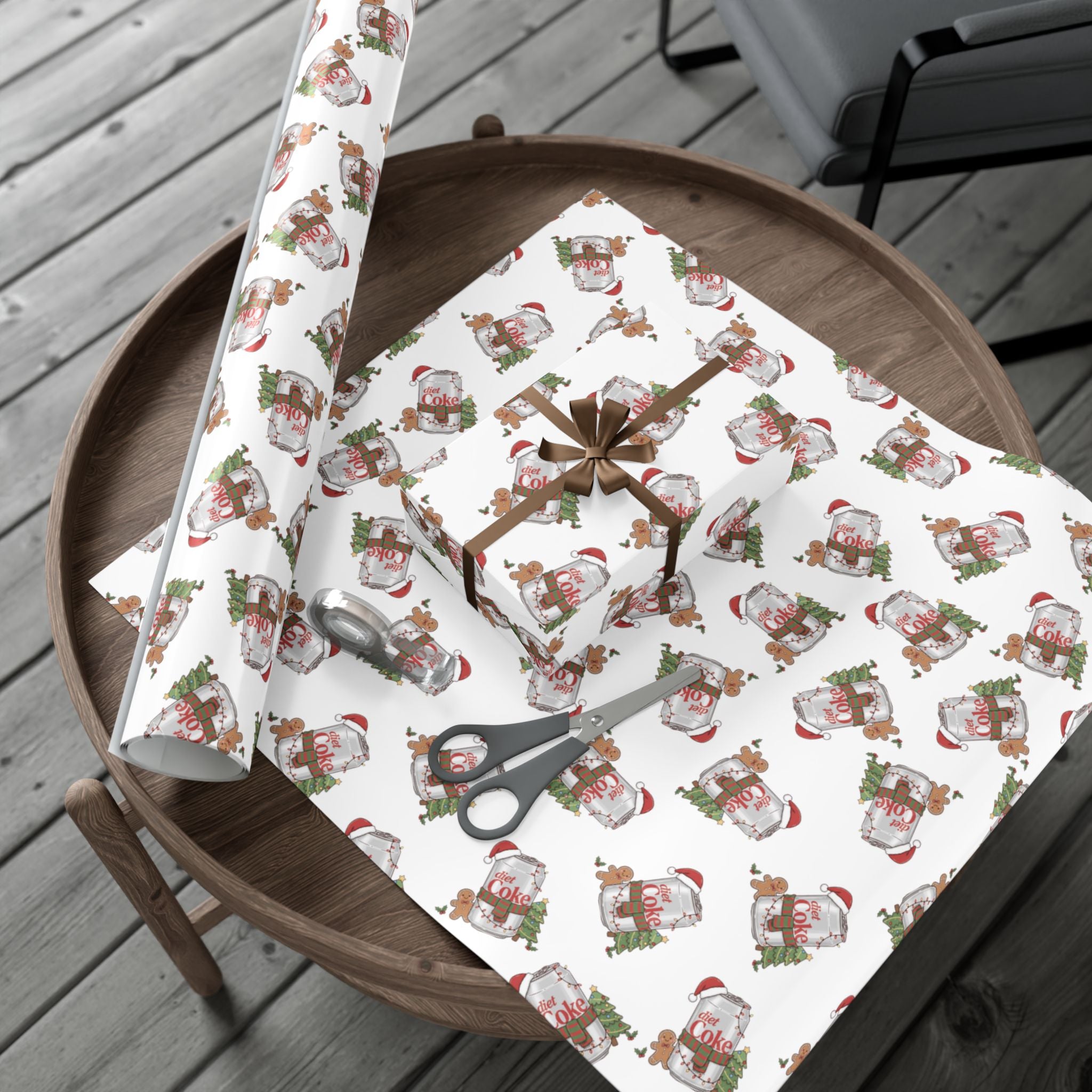 Diet Coke Christmas Wrapping Paper — Festive Soda-Themed Gift Wrap