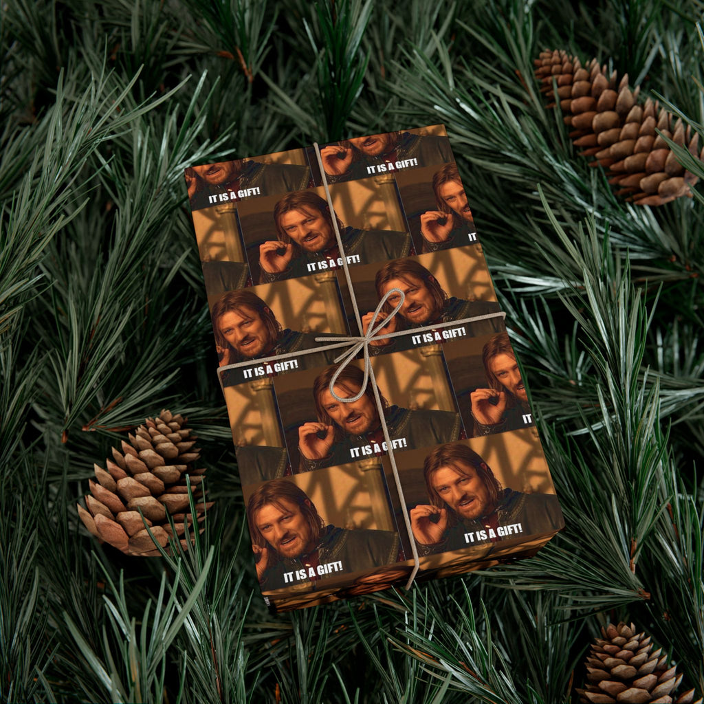 Gift Wrap Papers - Boromir's 'It is a gift' Quote from Lord of the Rings