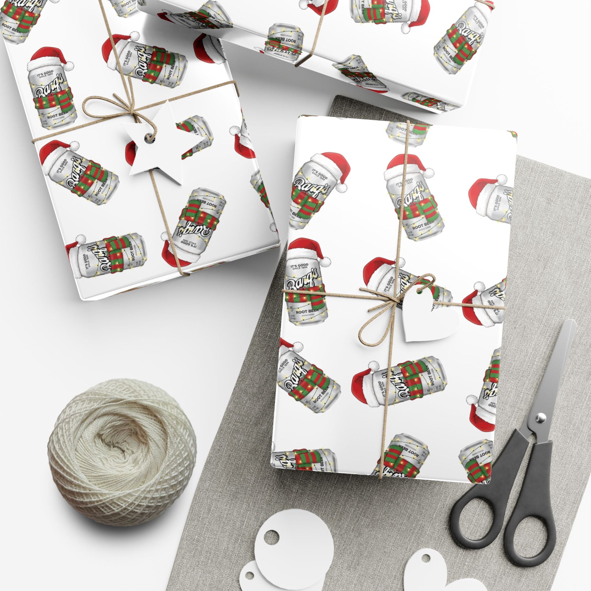 Gift Wrap Papers, Funny Barqs Rootbeer Theme, Wrapping Paper Roll for Parties, Birthdays, Gift Giving, Holiday Presents, Craft Projects