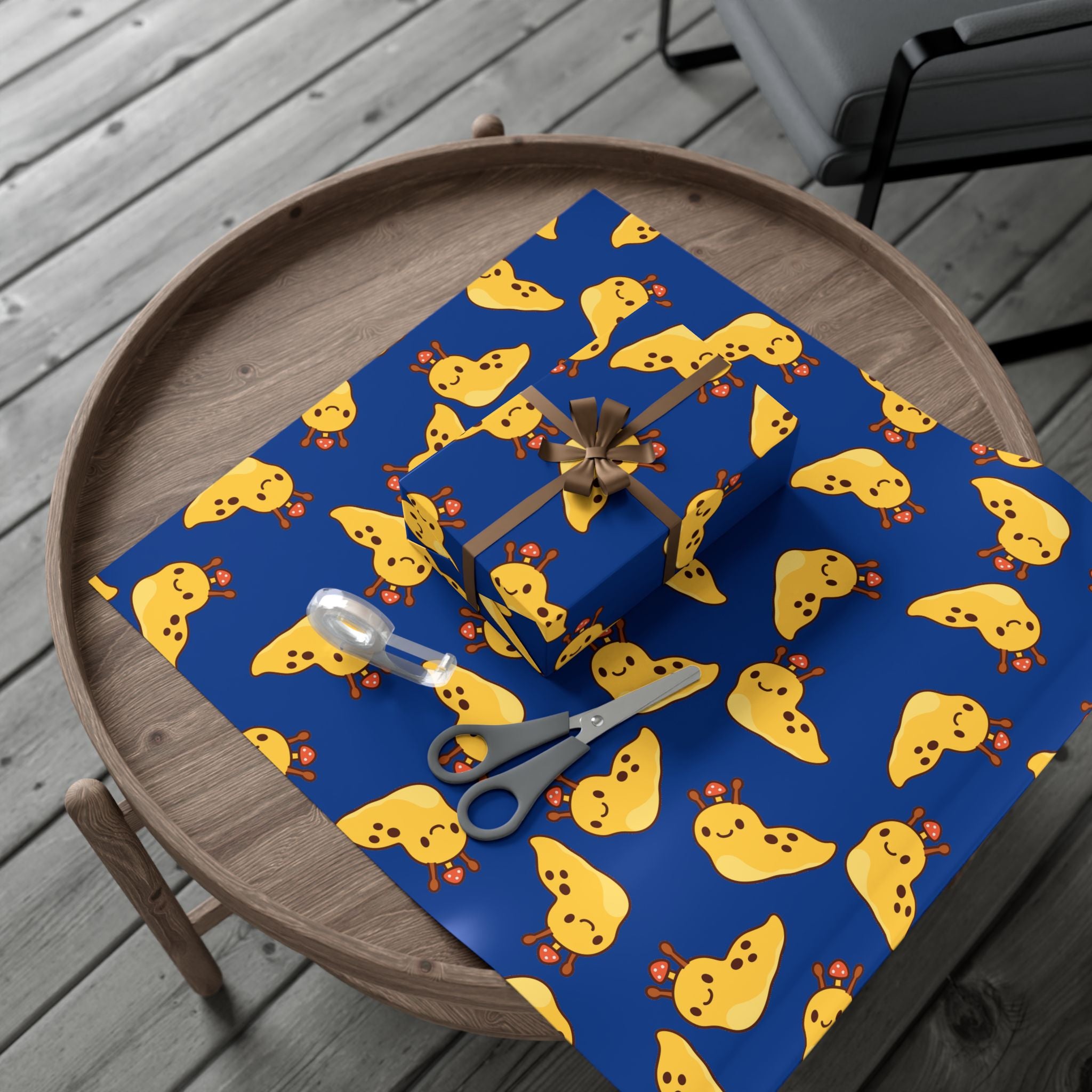 Gift Wrap Papers, Nature Lover Gift, Cute Banana Slug Mushroom Design, Gift Wrap Sheets, Wrapping Paper Roll, Snail Slug Lover Present