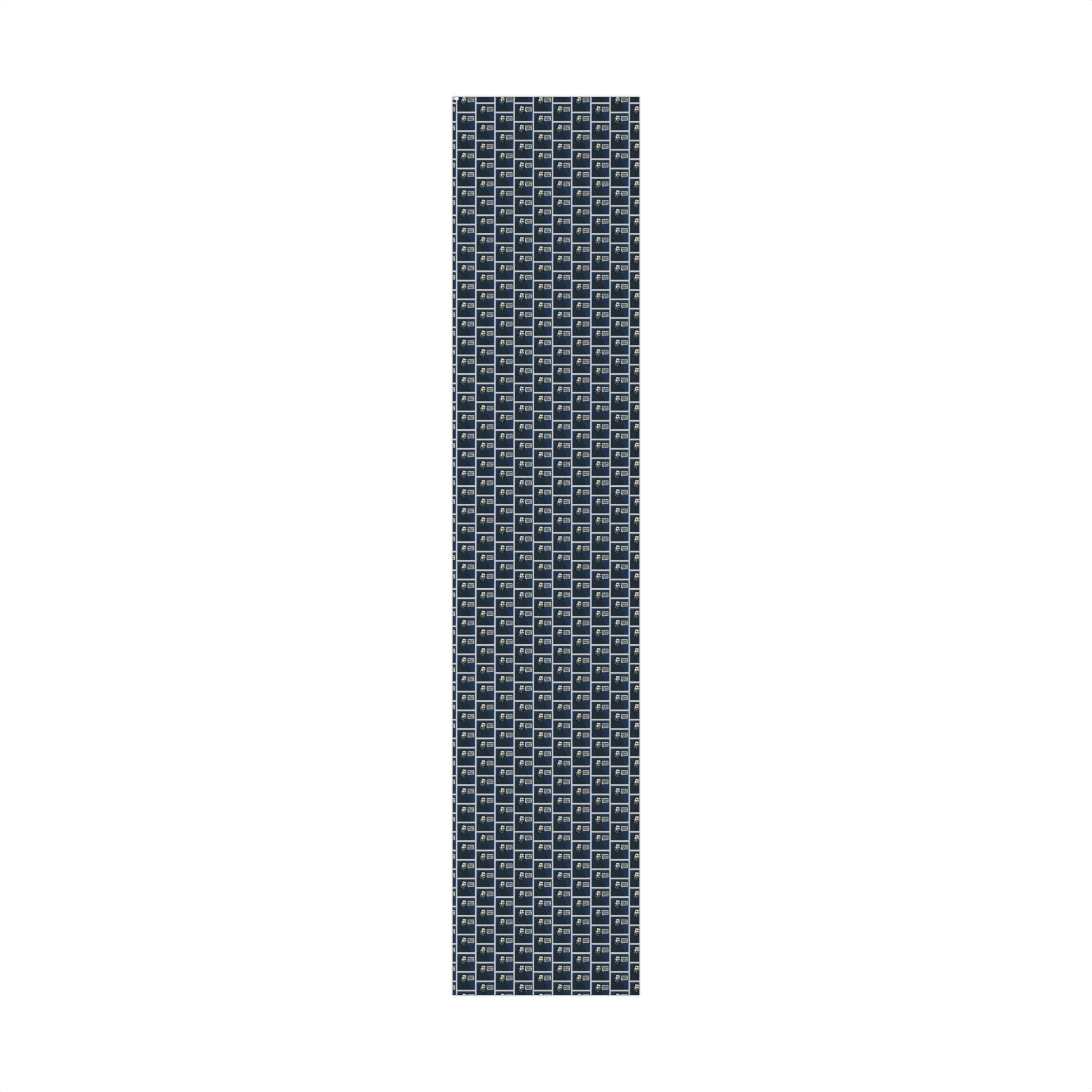 Blue/White - Creepy Paper Wrapping Paper, Nandor from What we do in the Shadows Show, Gift Wrap for Fans, Halloween Decor, Unique Gift Wrap