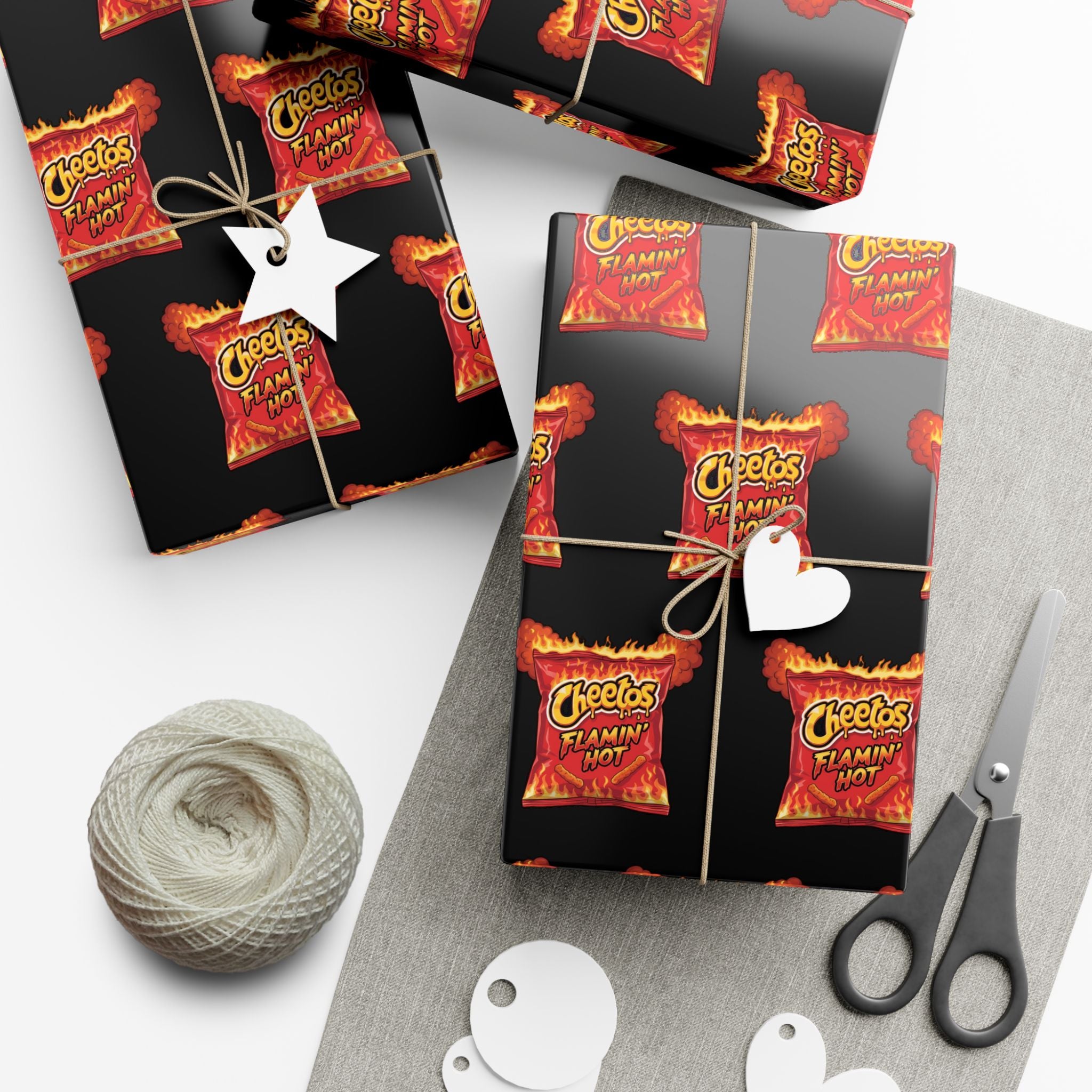 Wrapping Paper, Frito-Lay Hot Cheetos Bag of Chips Gag Gift Funny, Gift Wrap Roll, Chip Lover Gift, Unique Wrapping Paper, Funny Gift Wrap,
