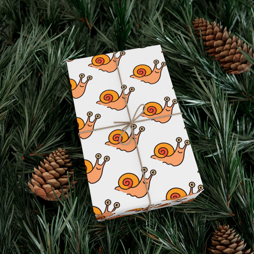 Cute Snail Gift Wrapping Paper, Roll with Cute Snail Design - Perfect for Nature Lovers, Kids' Birthdays, Holidays, Crafting, DIY Projects