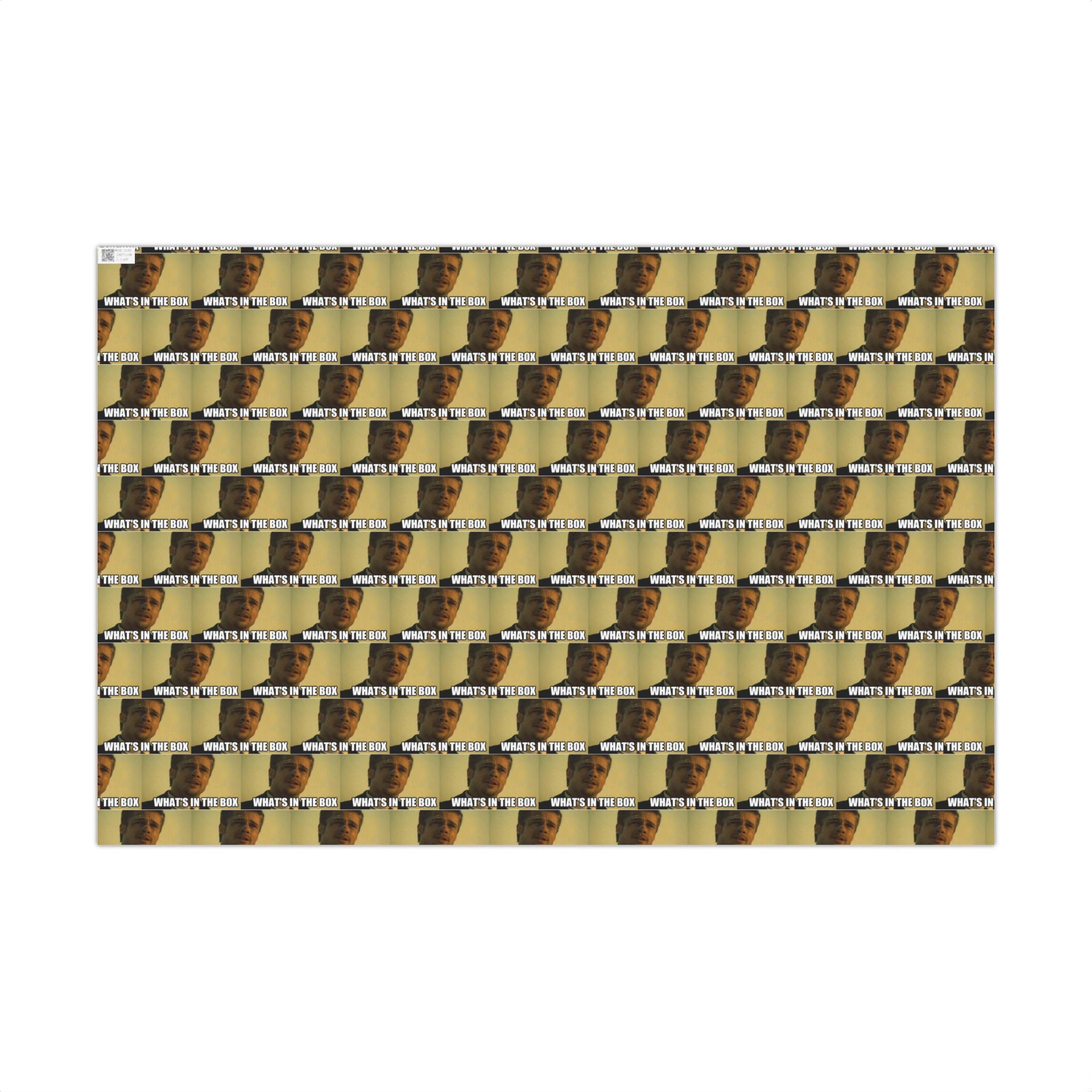 Wrapping Paper, Whats in the box Seven Movie Quote with Brad Pitt, Gift Wrap Roll, Film Lover Present, Movie Buff Gift, Unique Movie