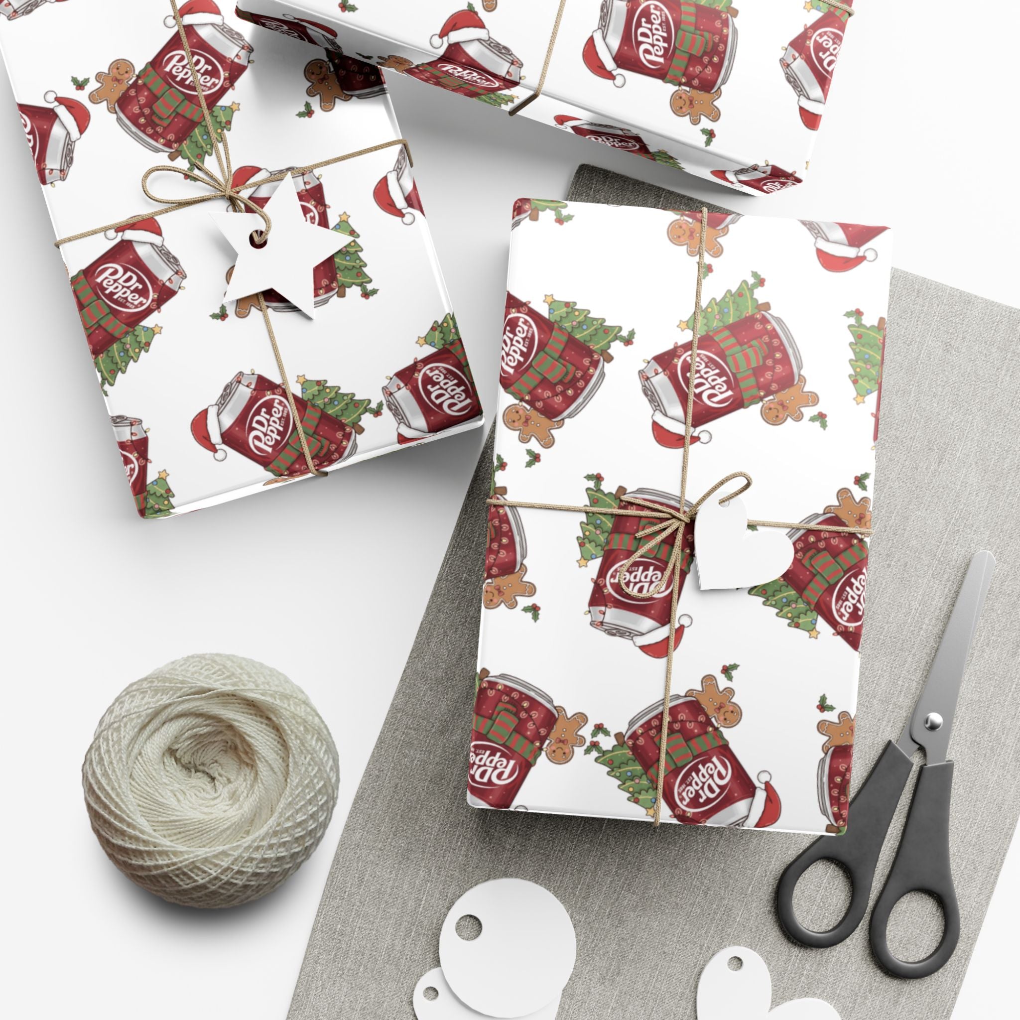 Wrapping Paper, Funny Dr Pepper Christmas Gift Wrap Papers, Holiday Gift Wrap, Unique Christmas Wrap, Christmas Present Soda Pop Texas